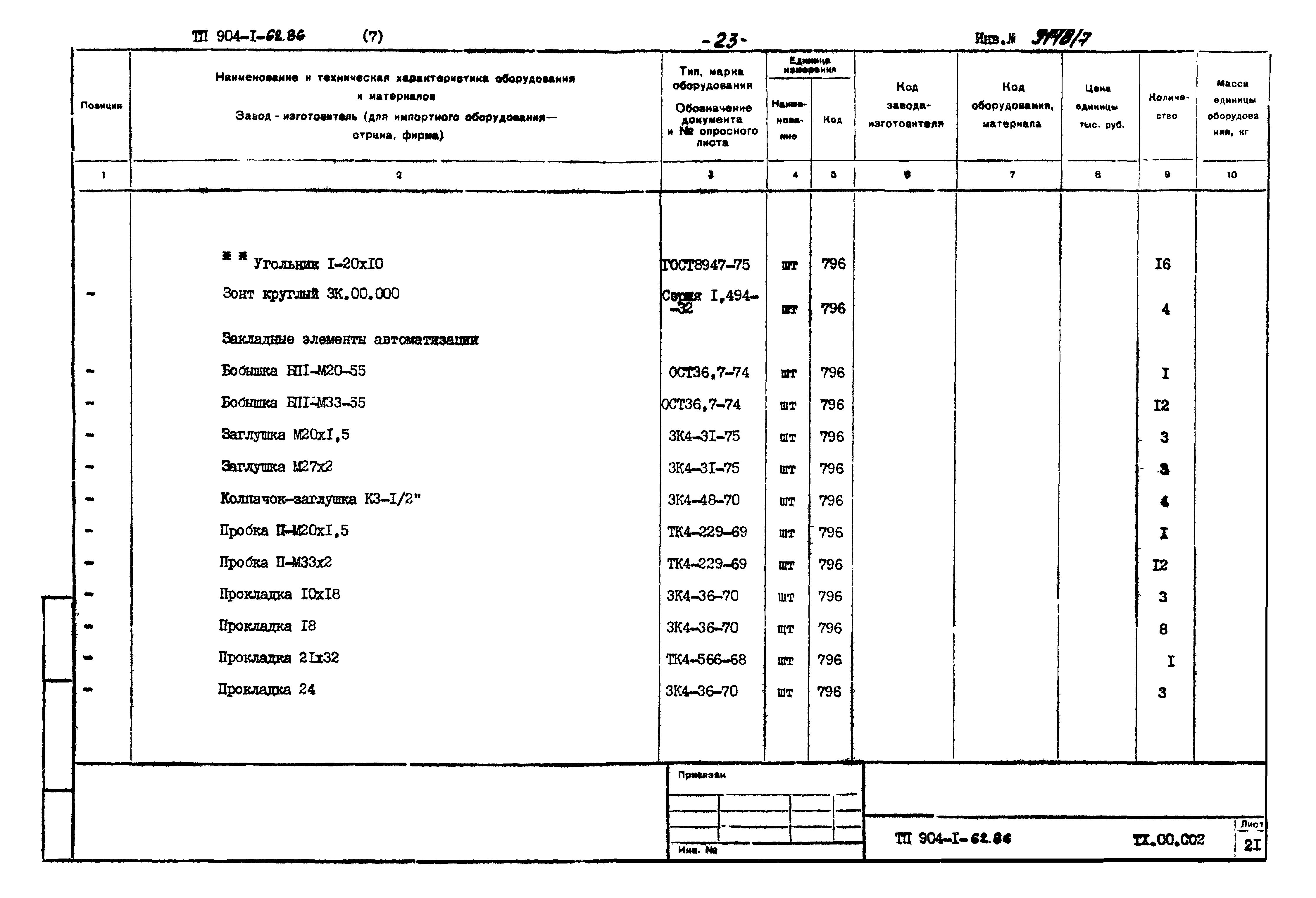 Типовой проект 904-1-62.86