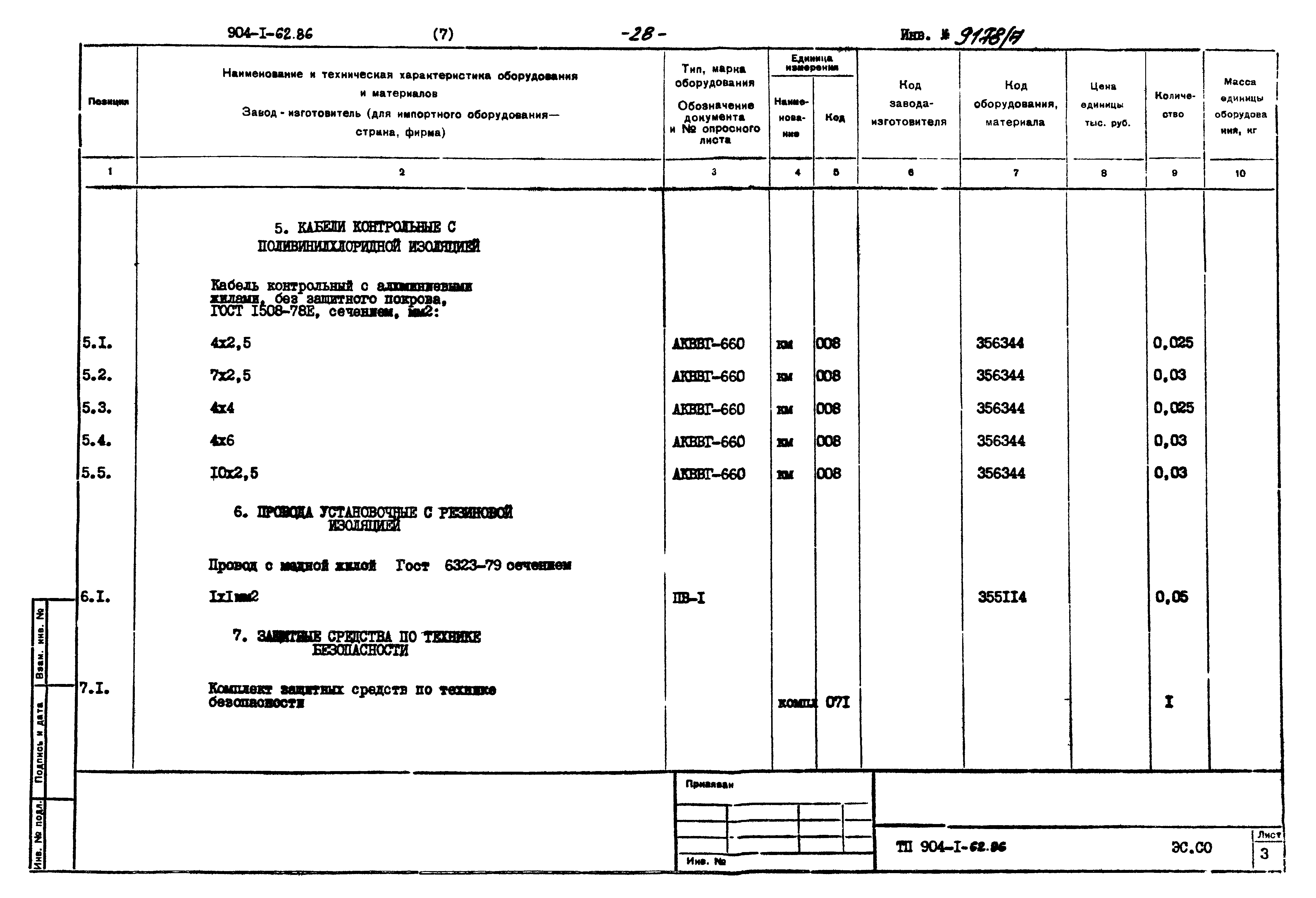 Типовой проект 904-1-62.86