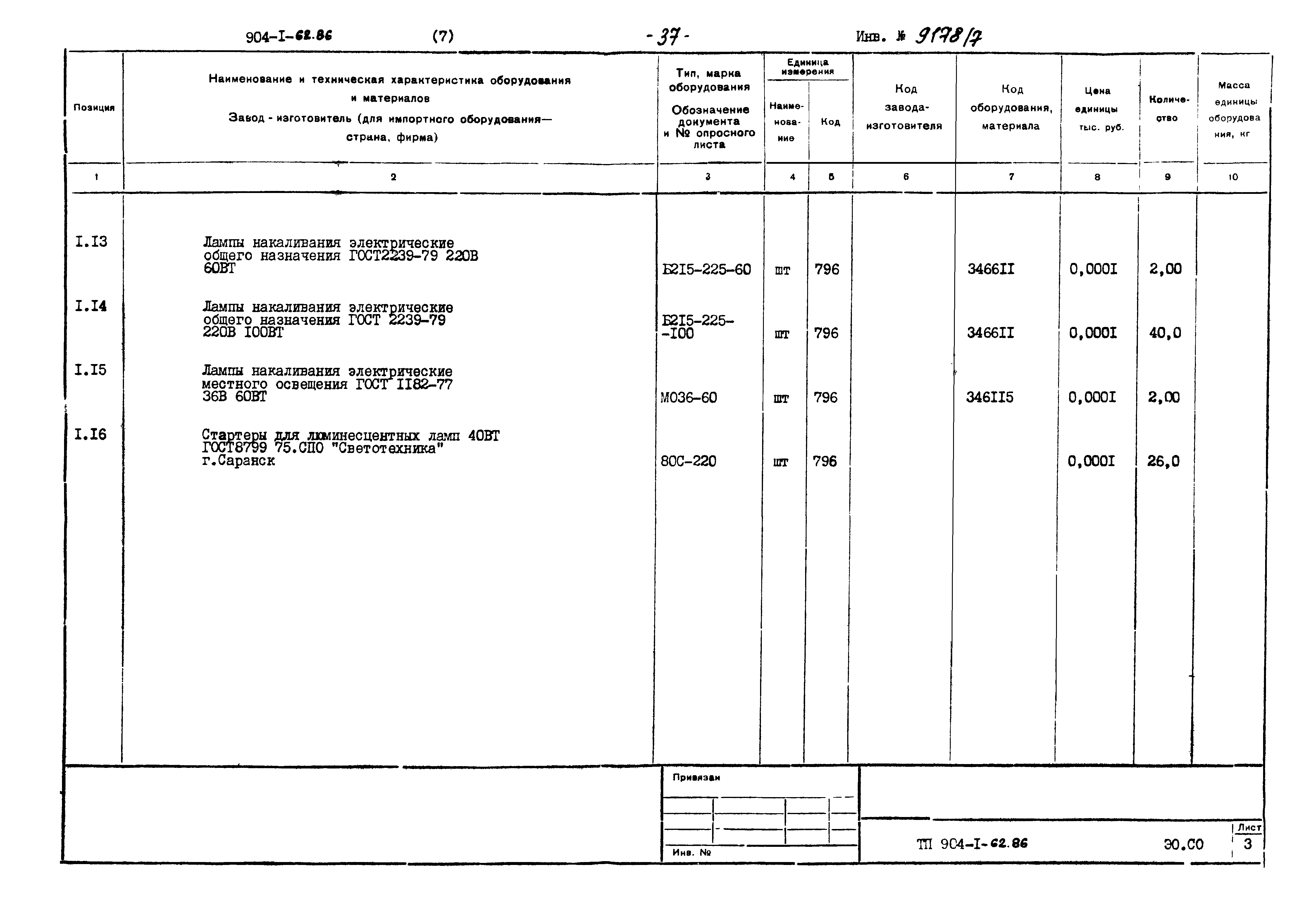 Типовой проект 904-1-62.86
