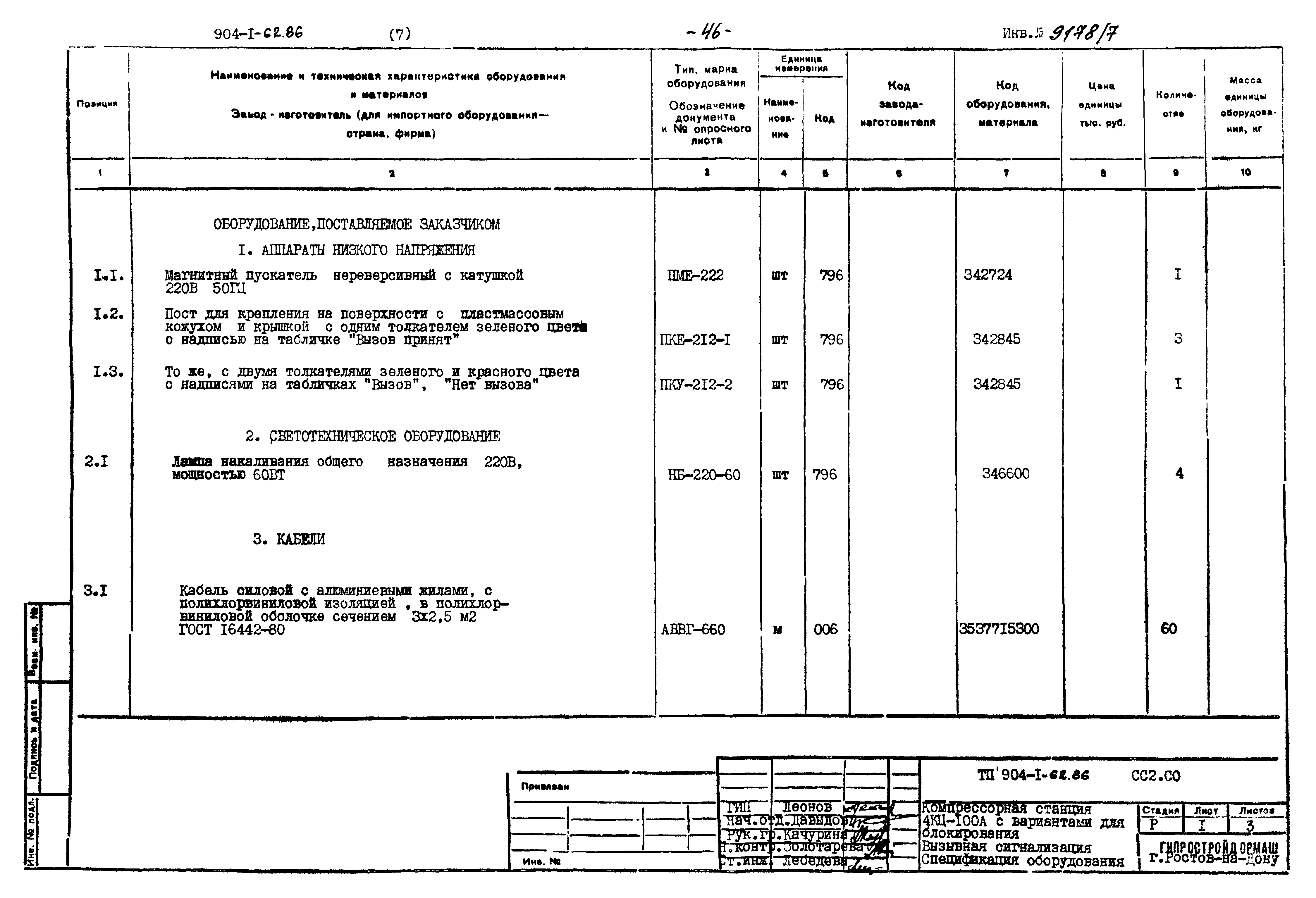 Типовой проект 904-1-62.86