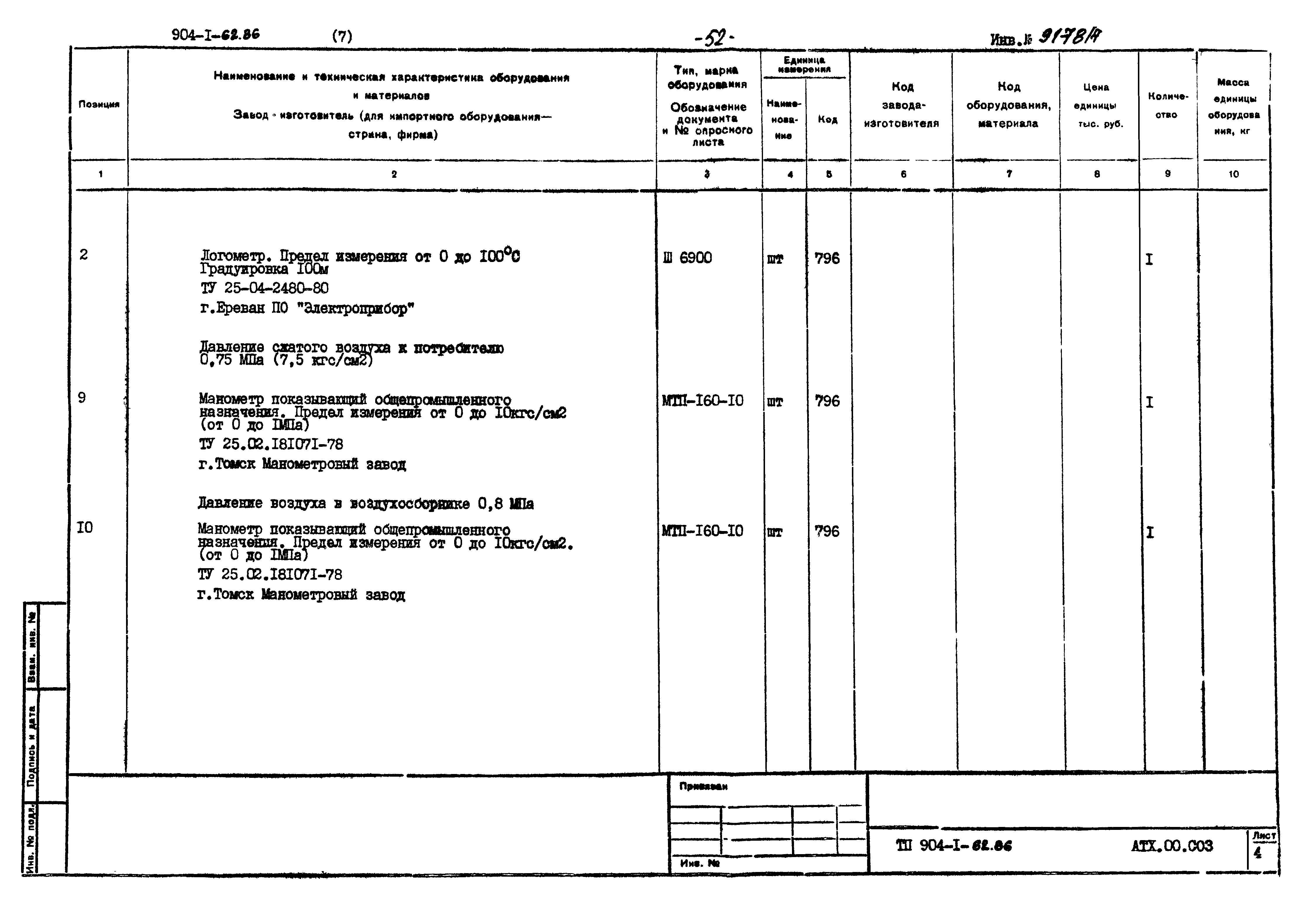 Типовой проект 904-1-62.86