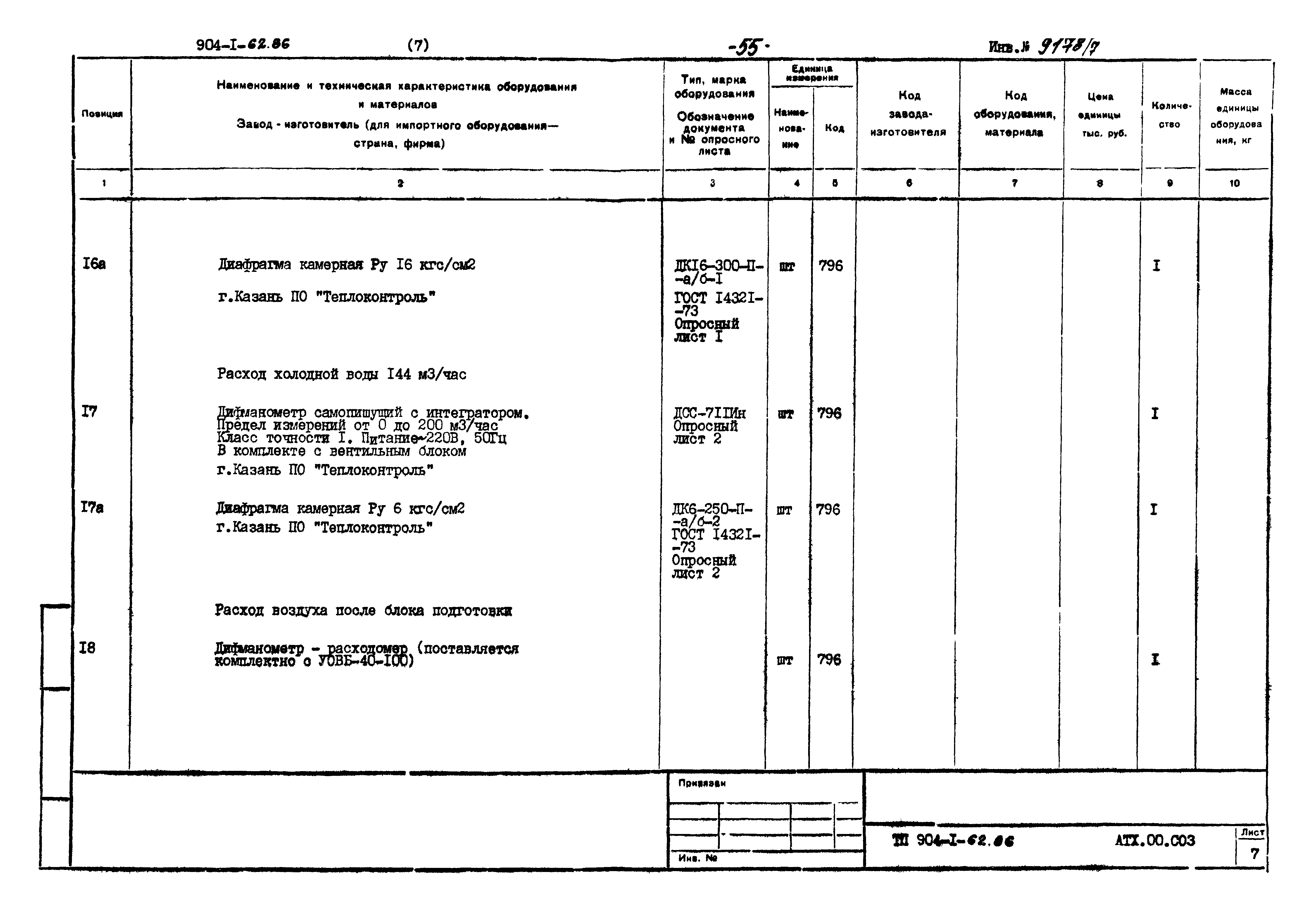 Типовой проект 904-1-62.86