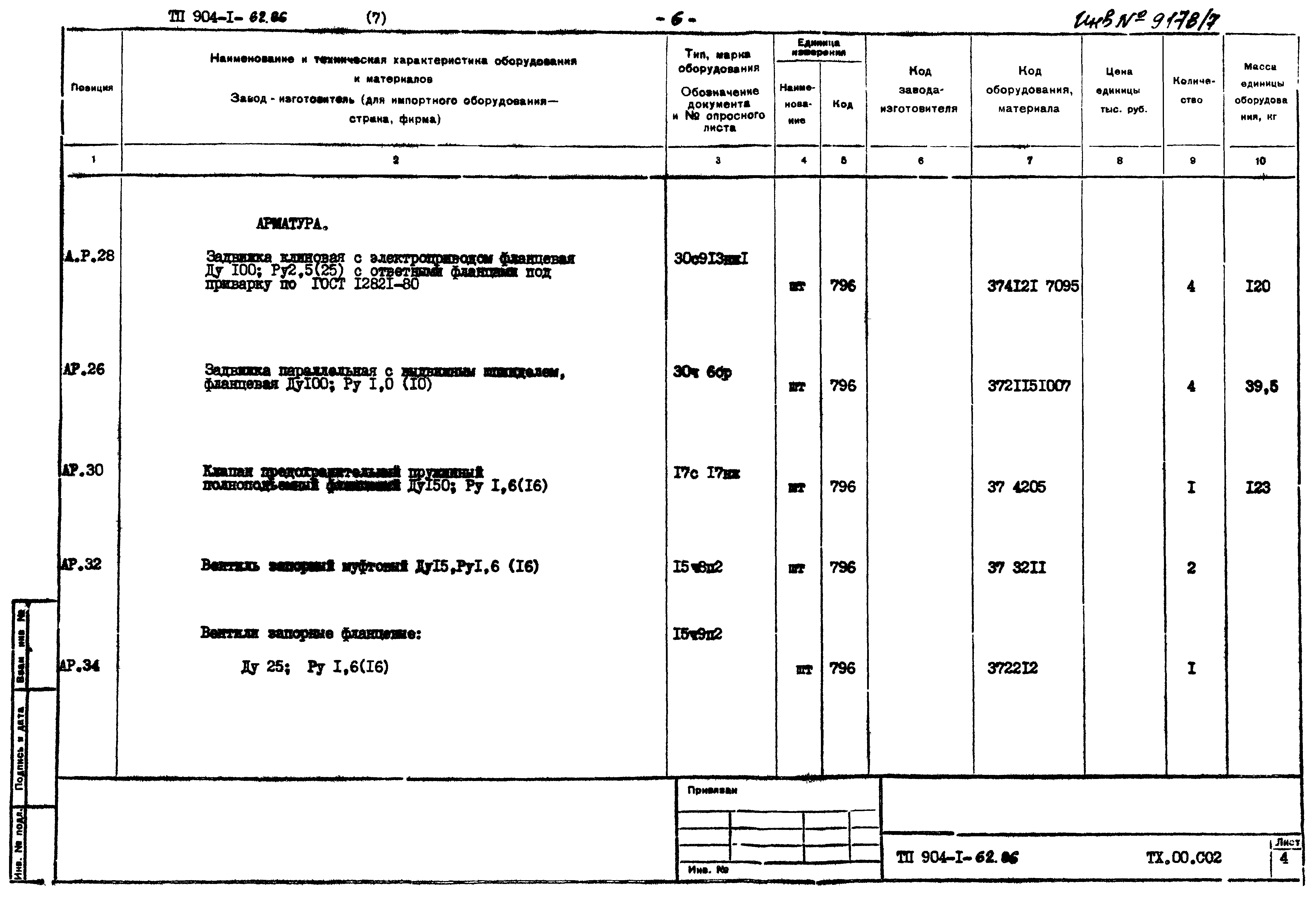 Типовой проект 904-1-62.86