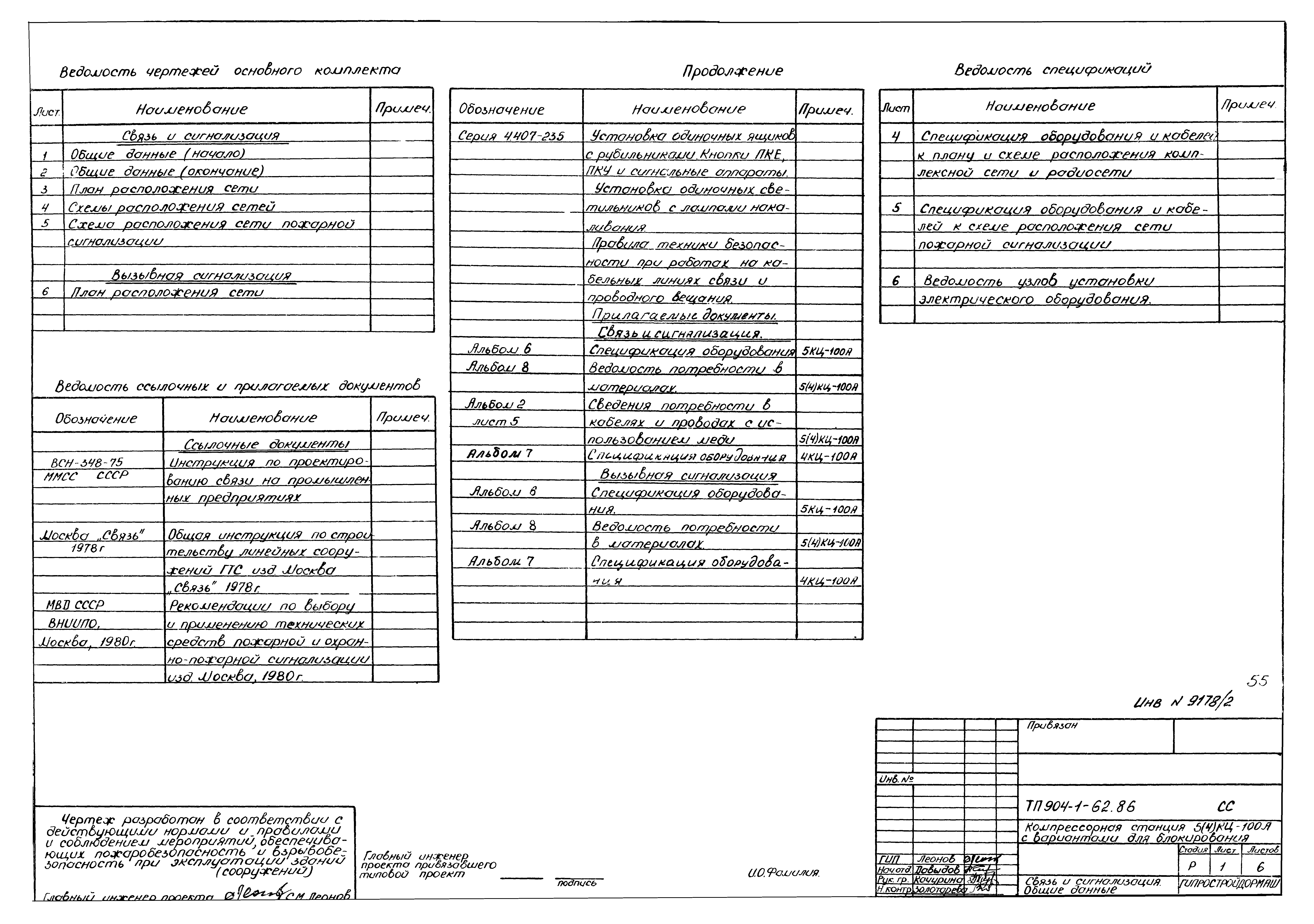 Типовой проект 904-1-62.86