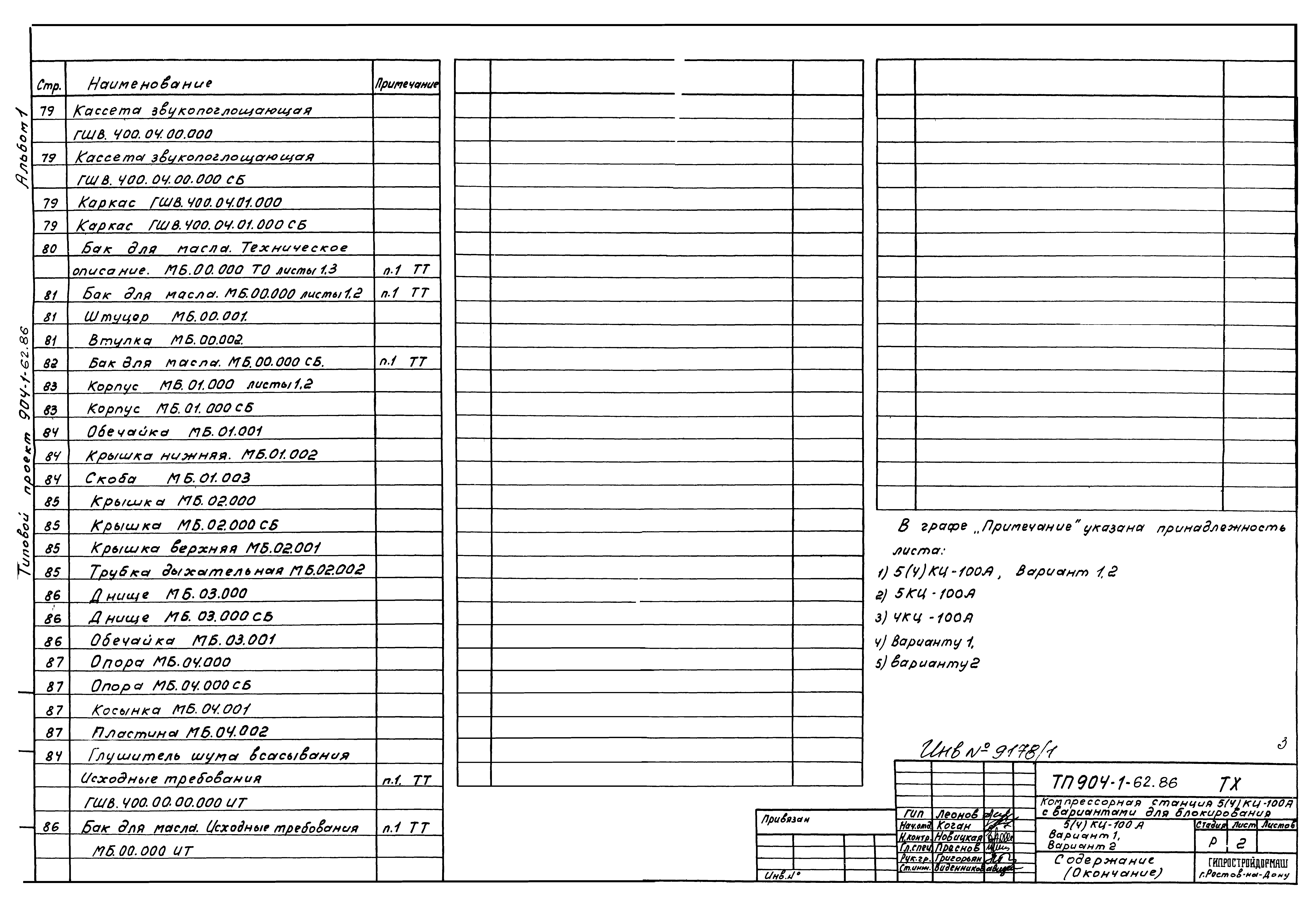 Типовой проект 904-1-62.86