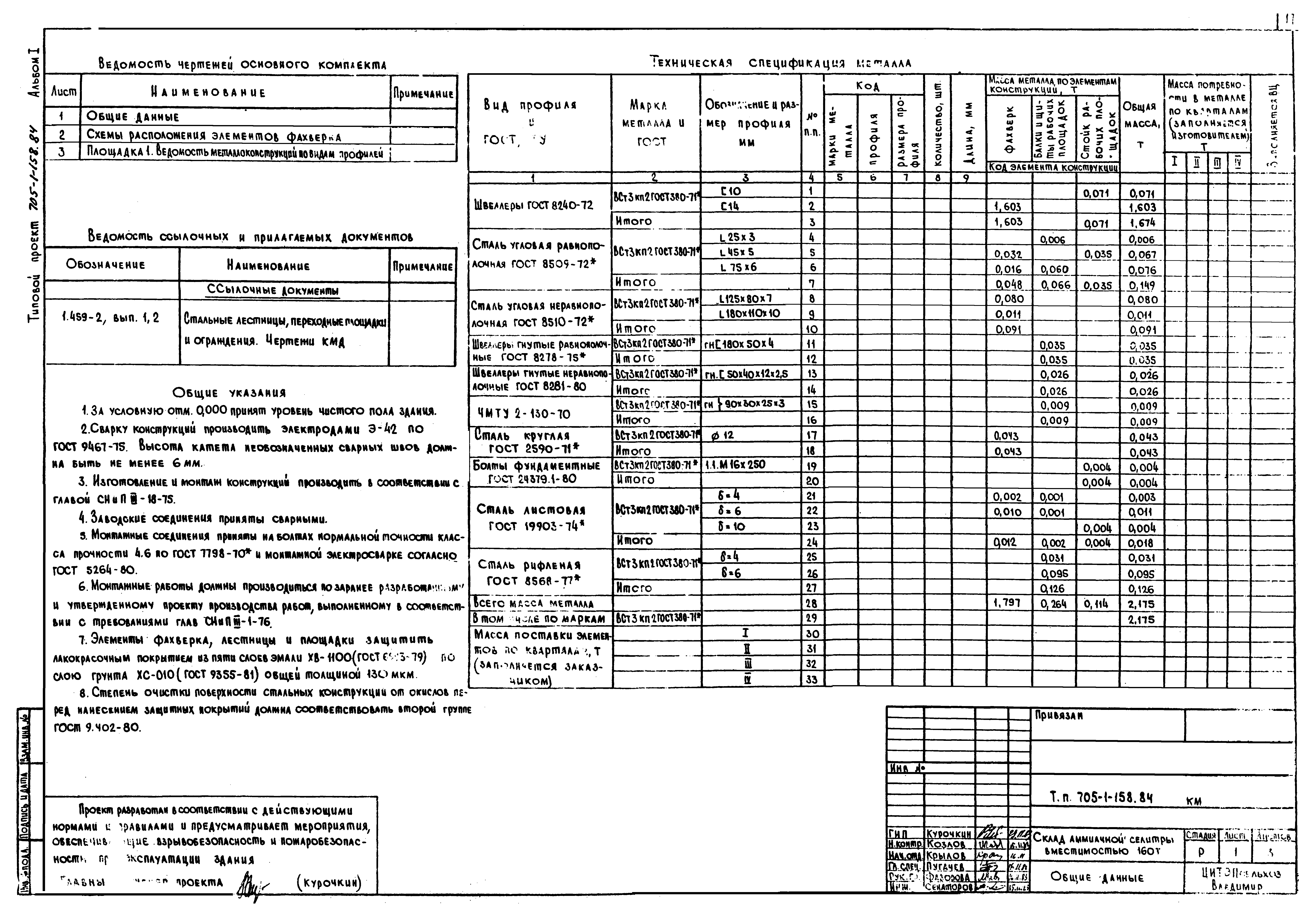 Типовой проект 705-1-158.84