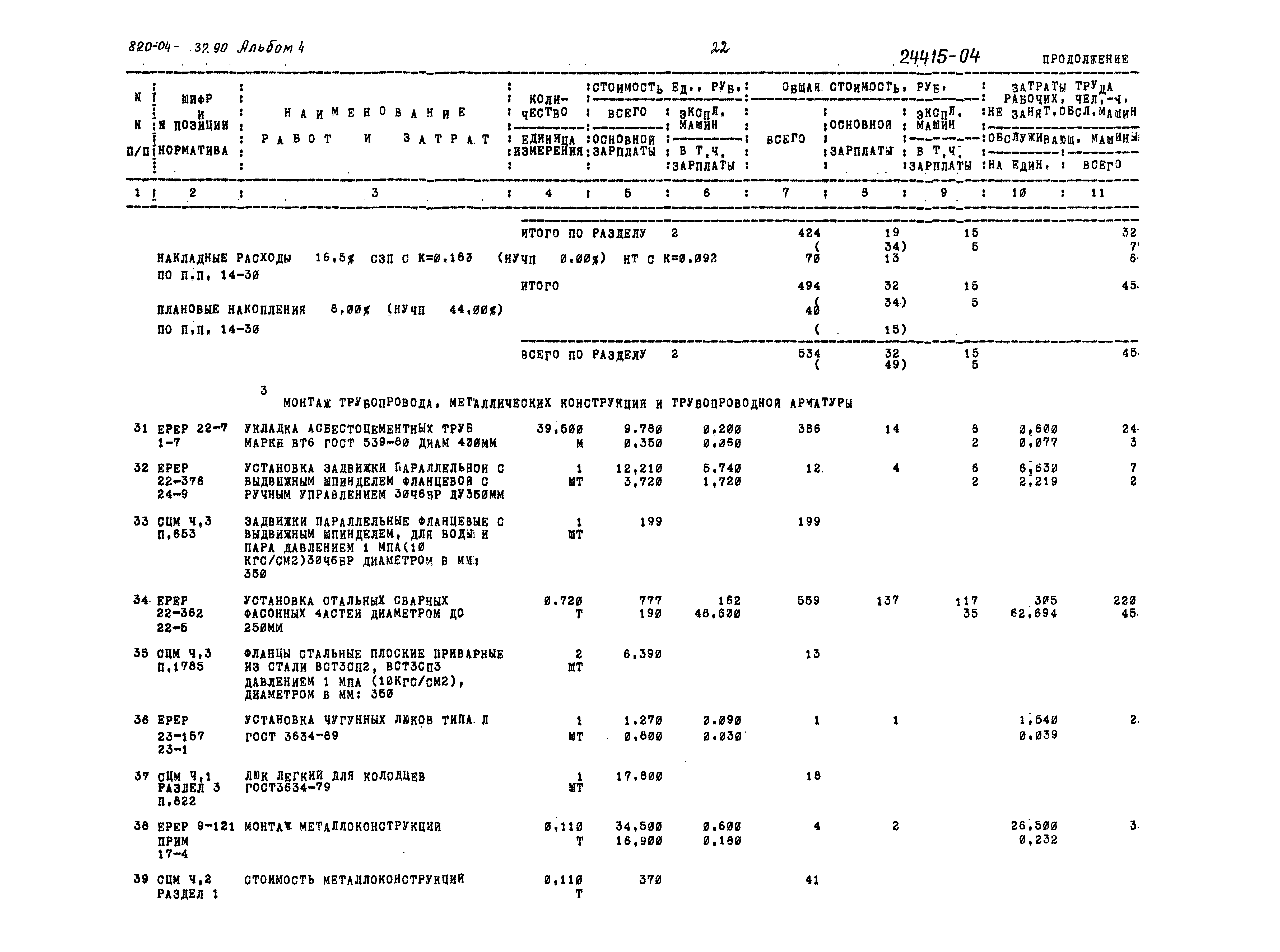 Типовые материалы для проектирования 820-04-37.90