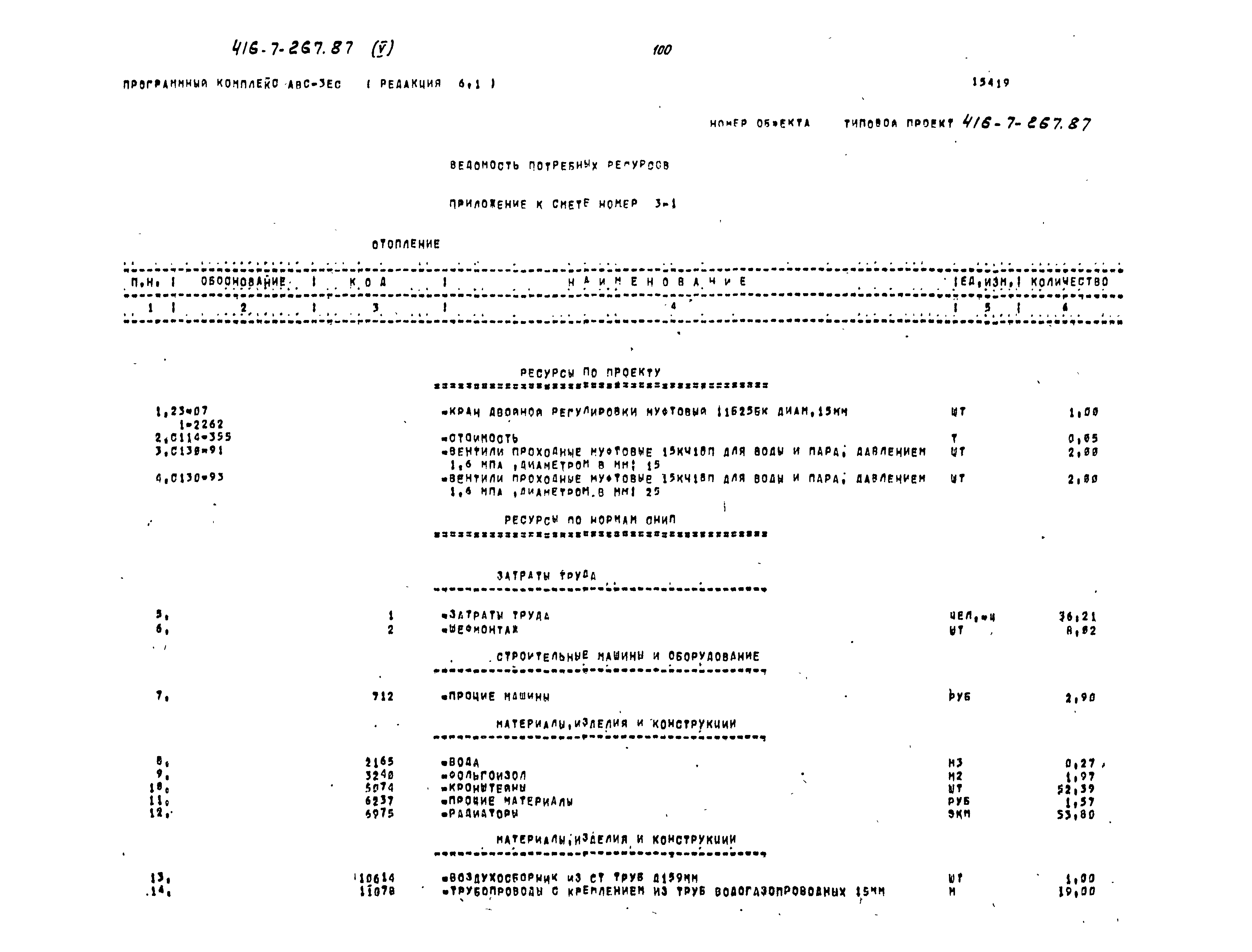 Типовой проект 416-7-267.87