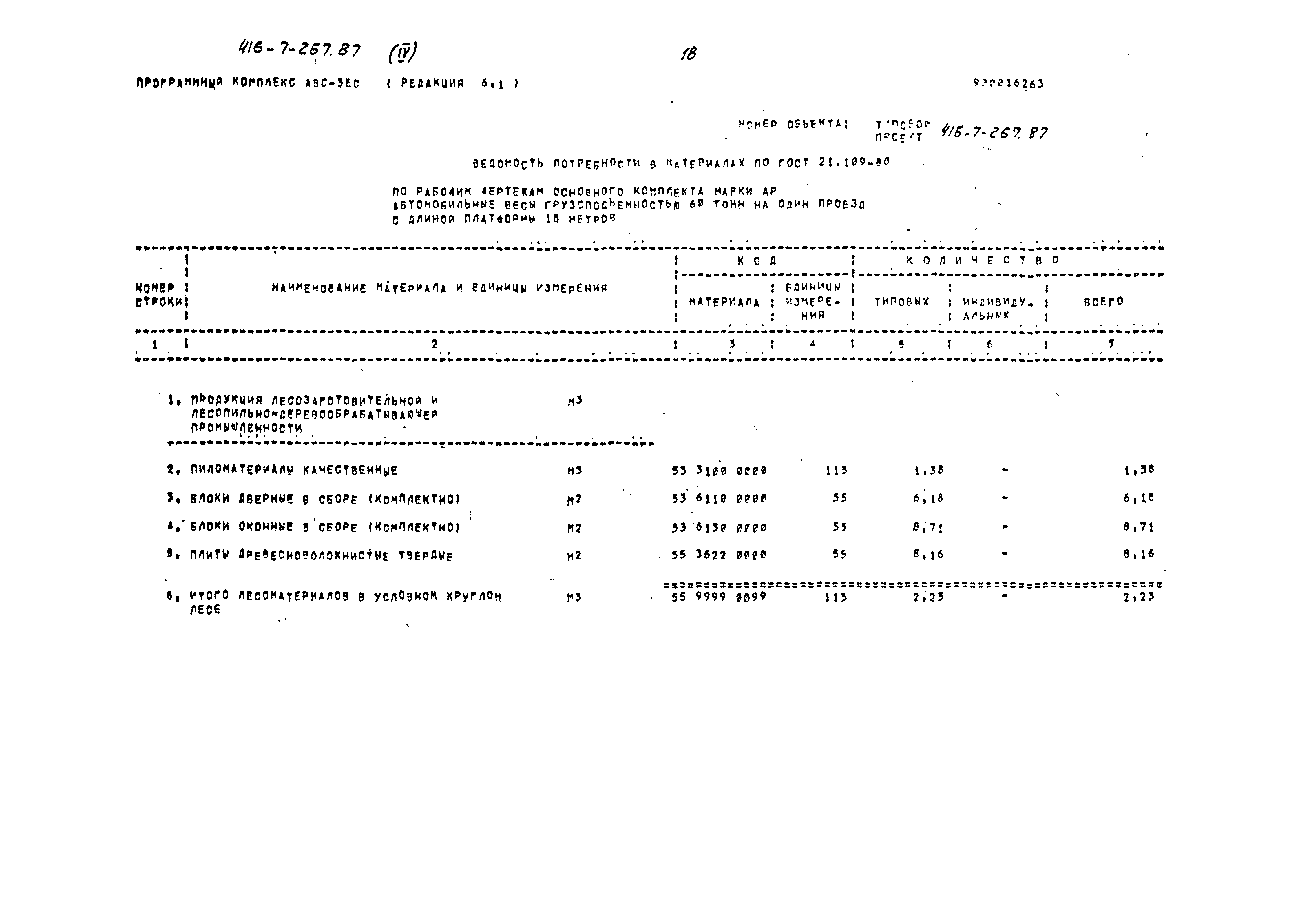 Типовой проект 416-7-267.87