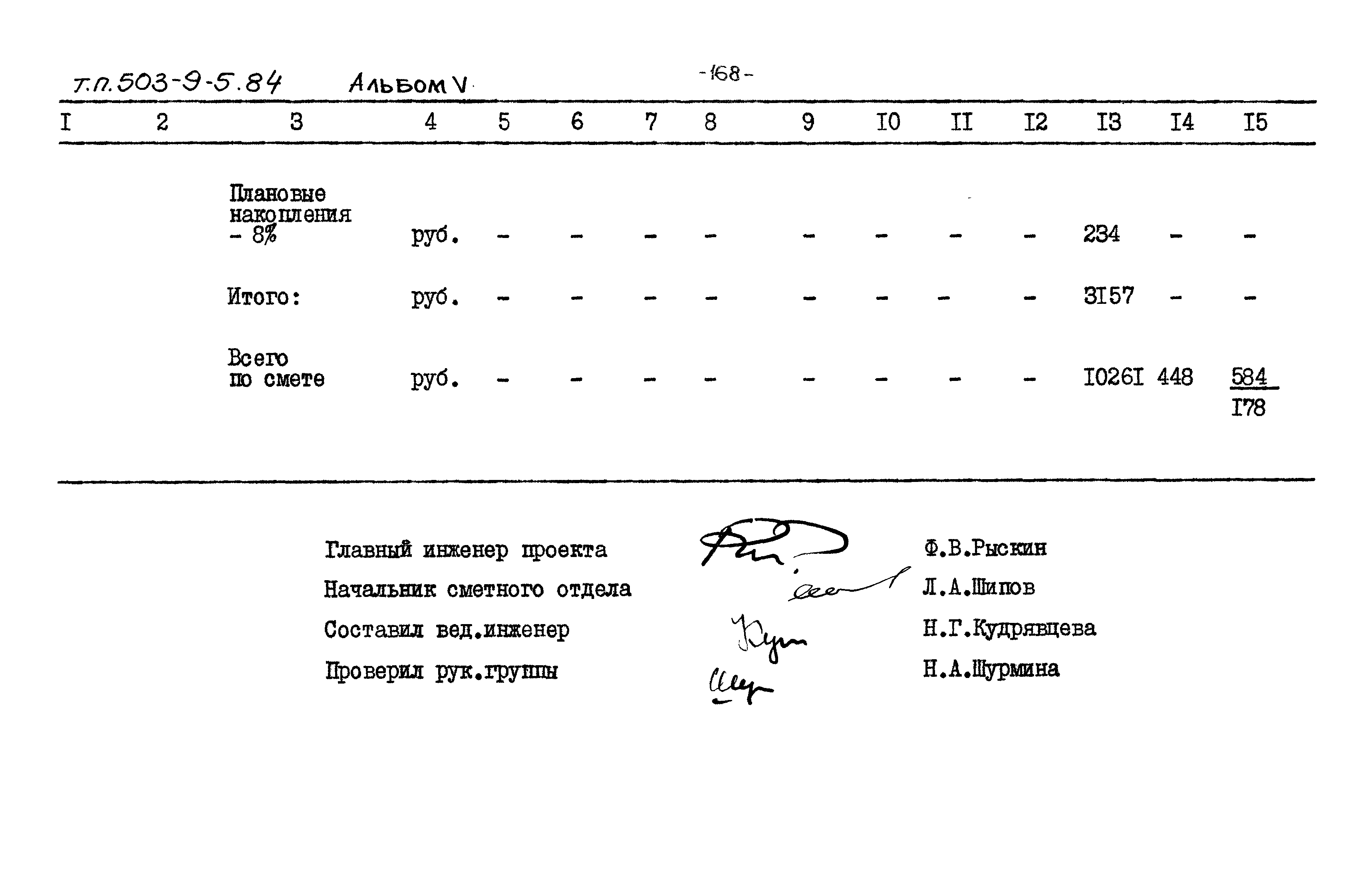 Типовой проект 503-9-5.84
