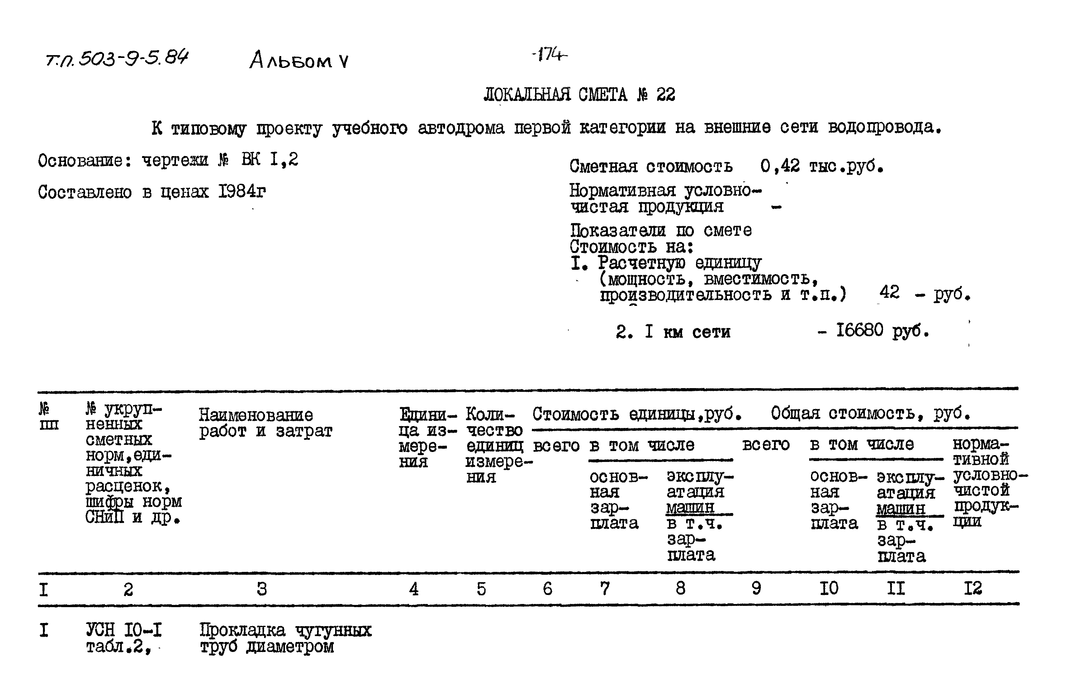 Типовой проект 503-9-5.84