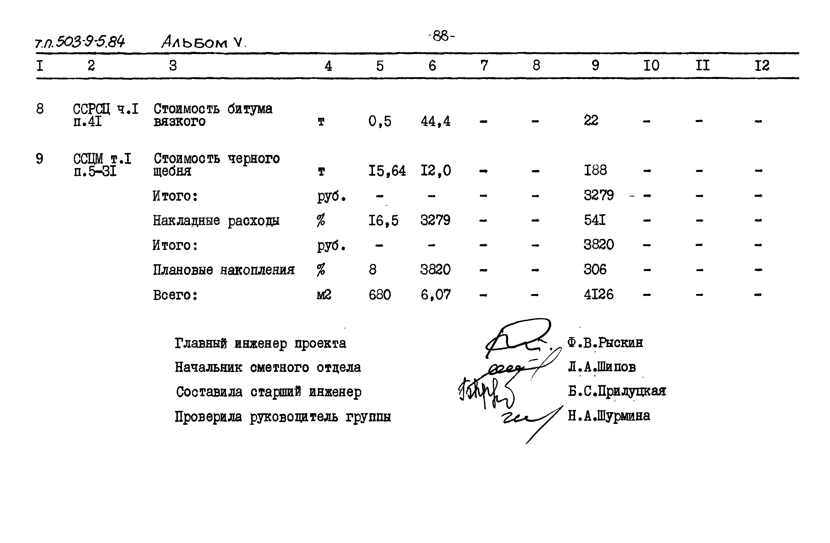 Типовой проект 503-9-5.84