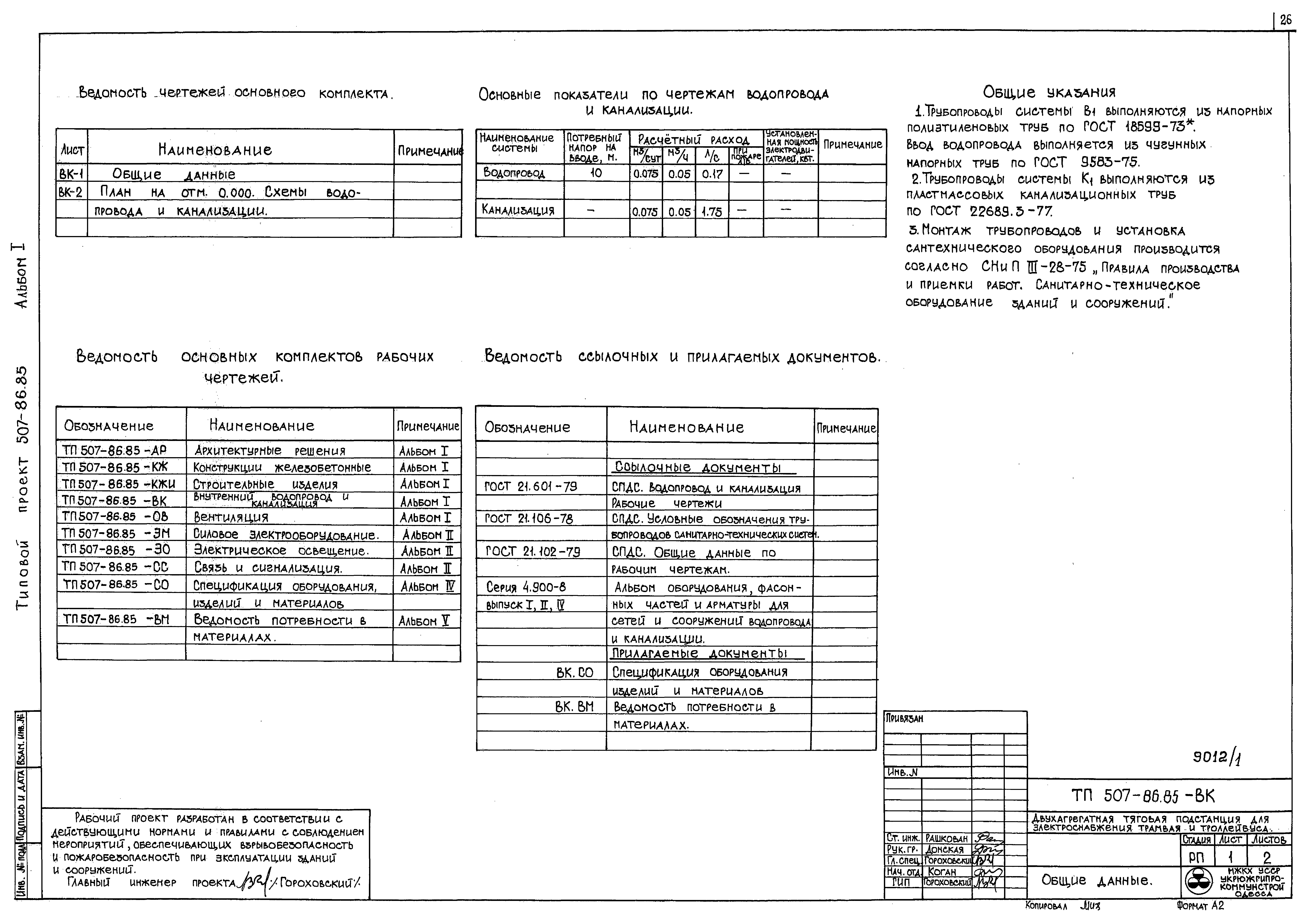 Типовой проект 507-86.85