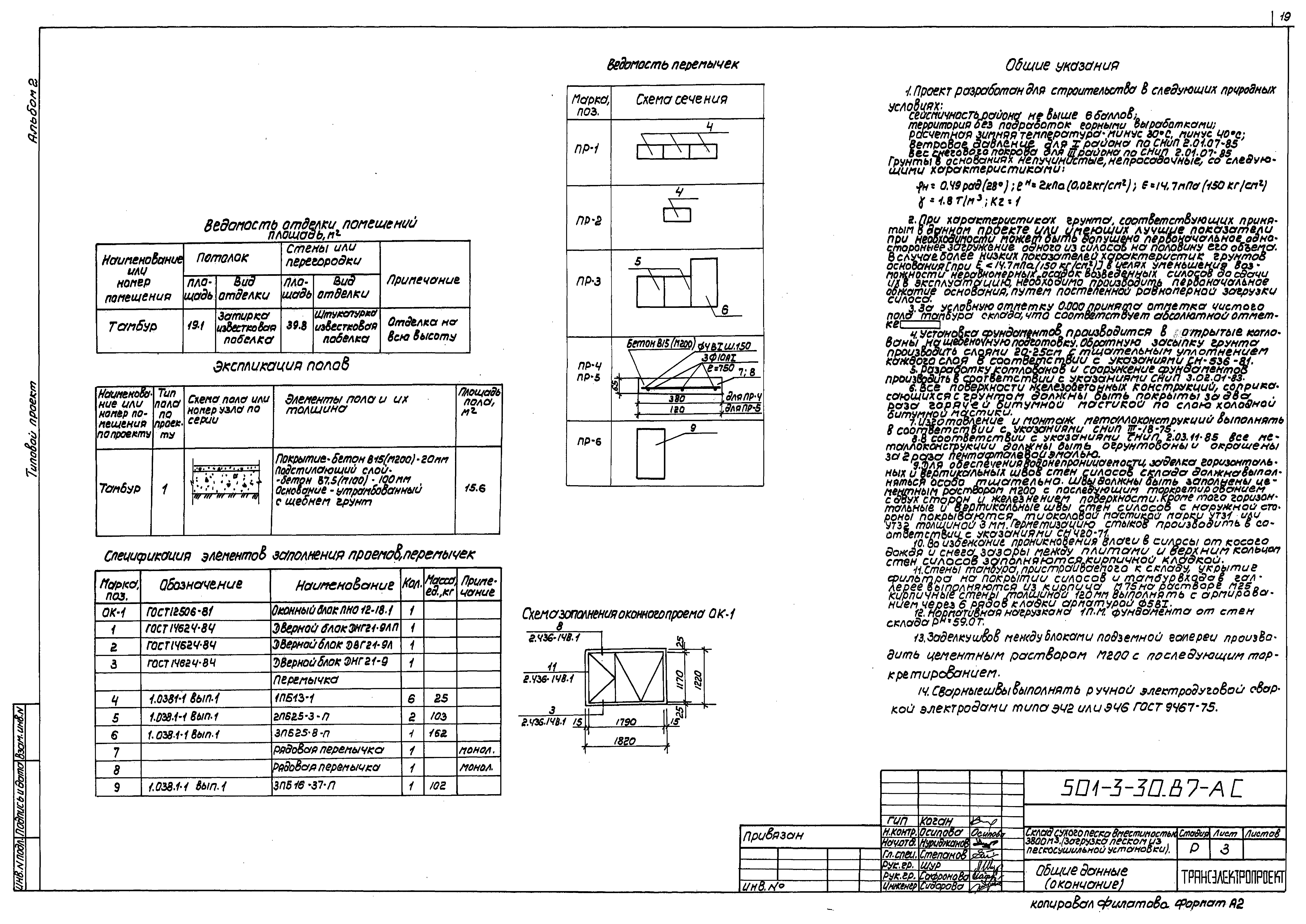 Типовой проект 501-3-30.87