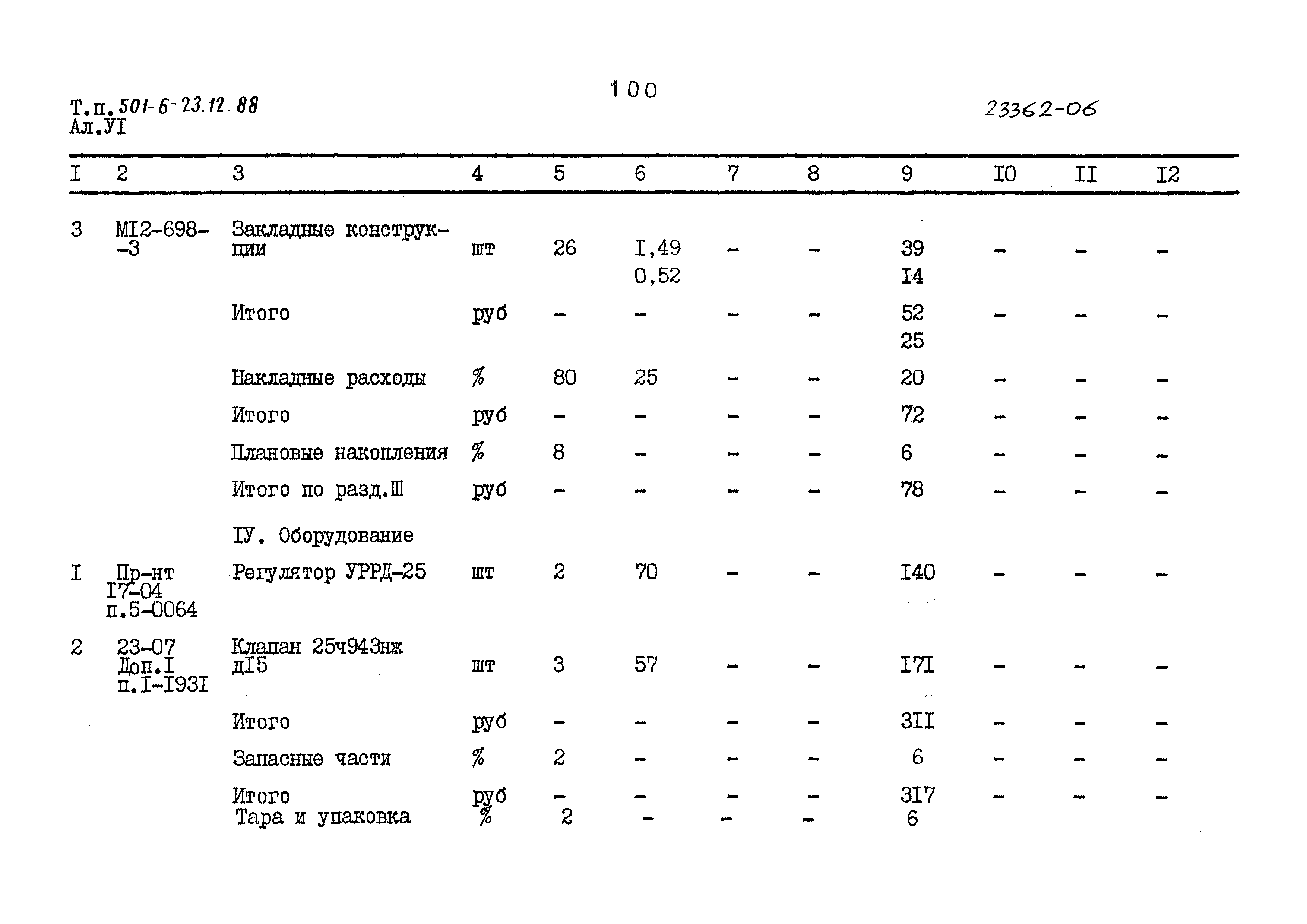 Типовой проект 501-6-23.12.88