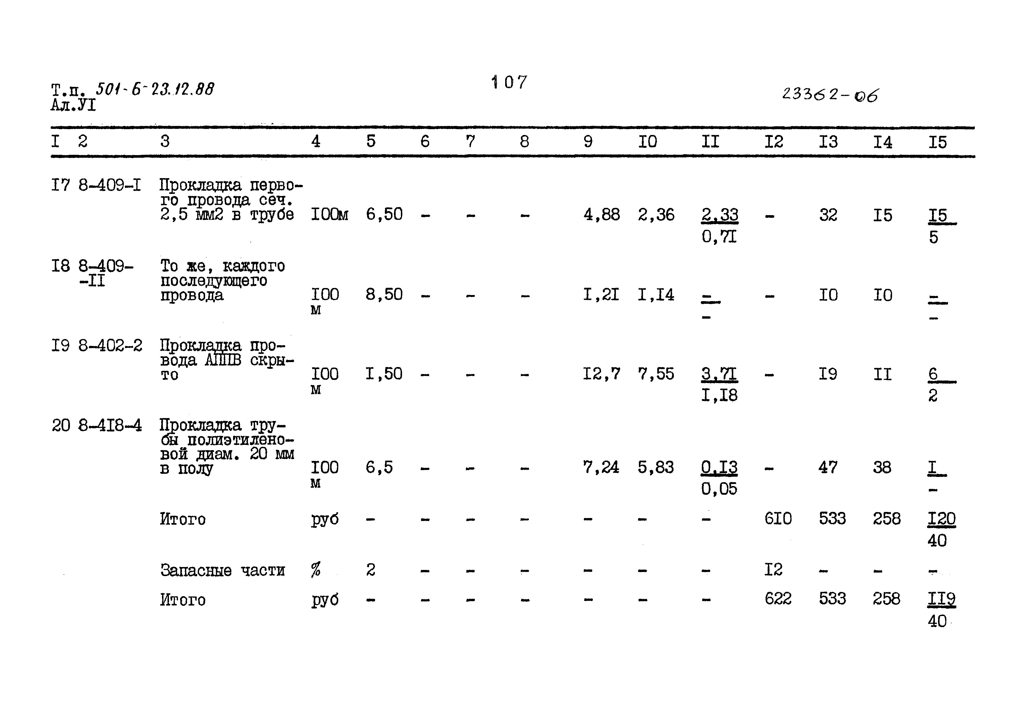 Типовой проект 501-6-23.12.88