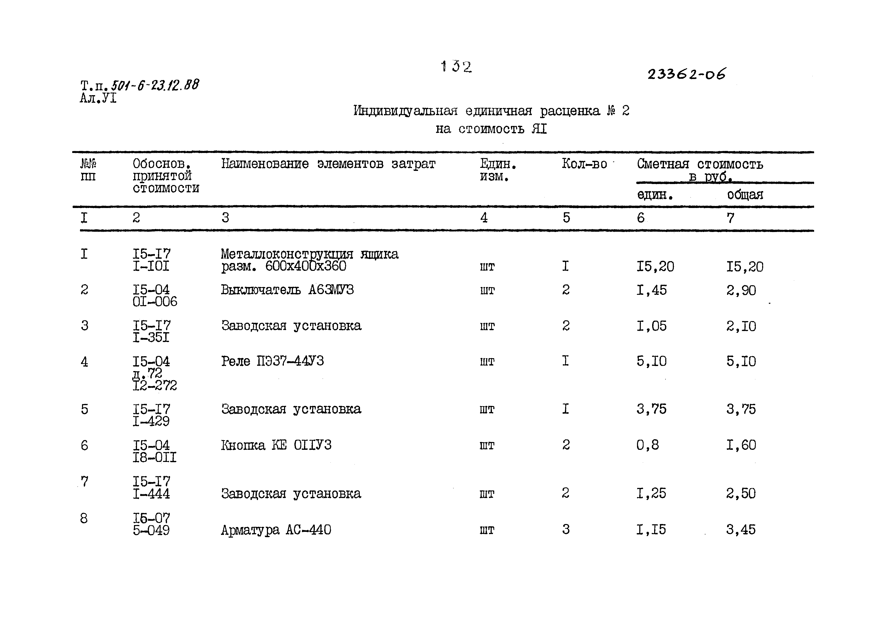 Типовой проект 501-6-23.12.88