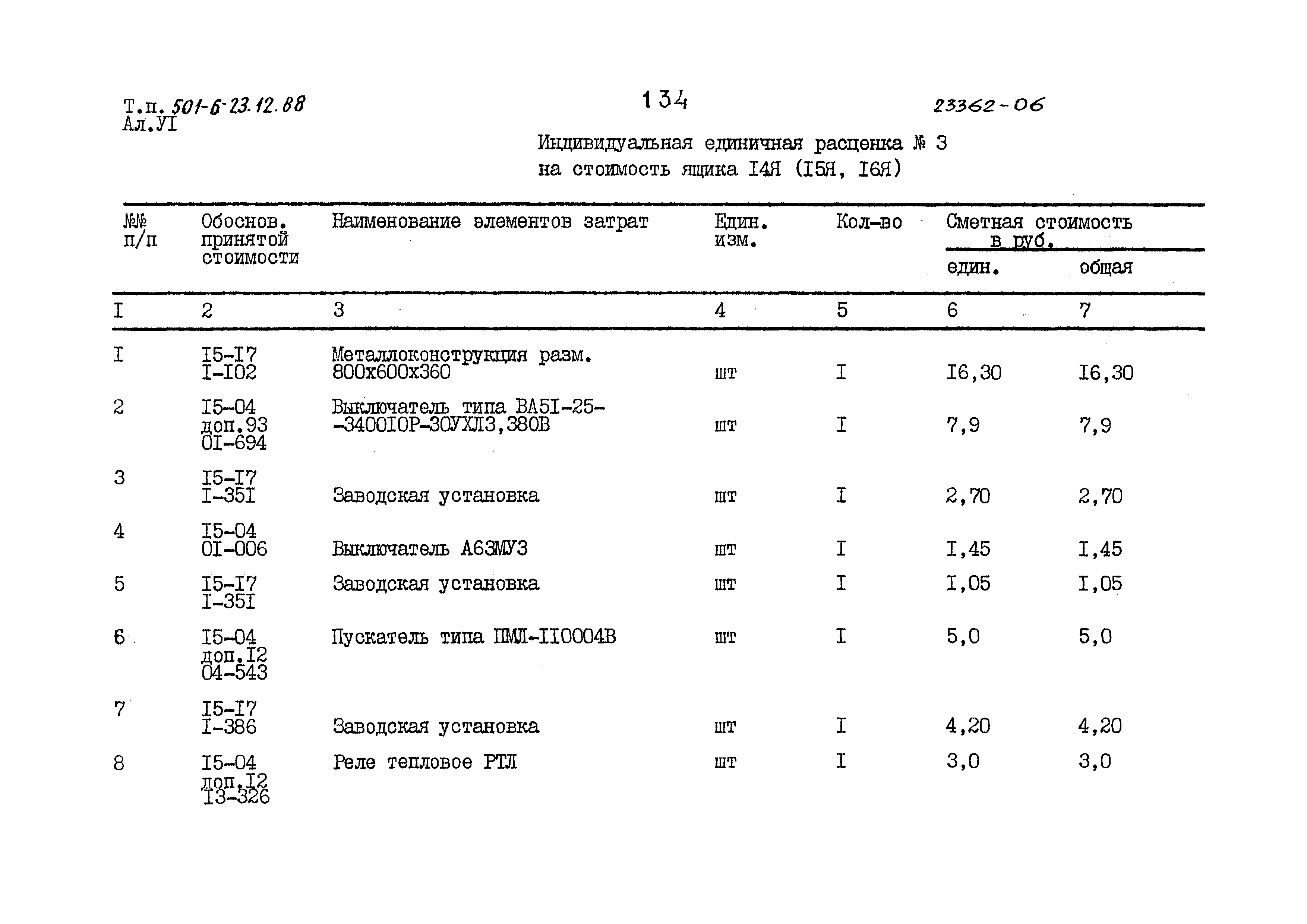 Типовой проект 501-6-23.12.88