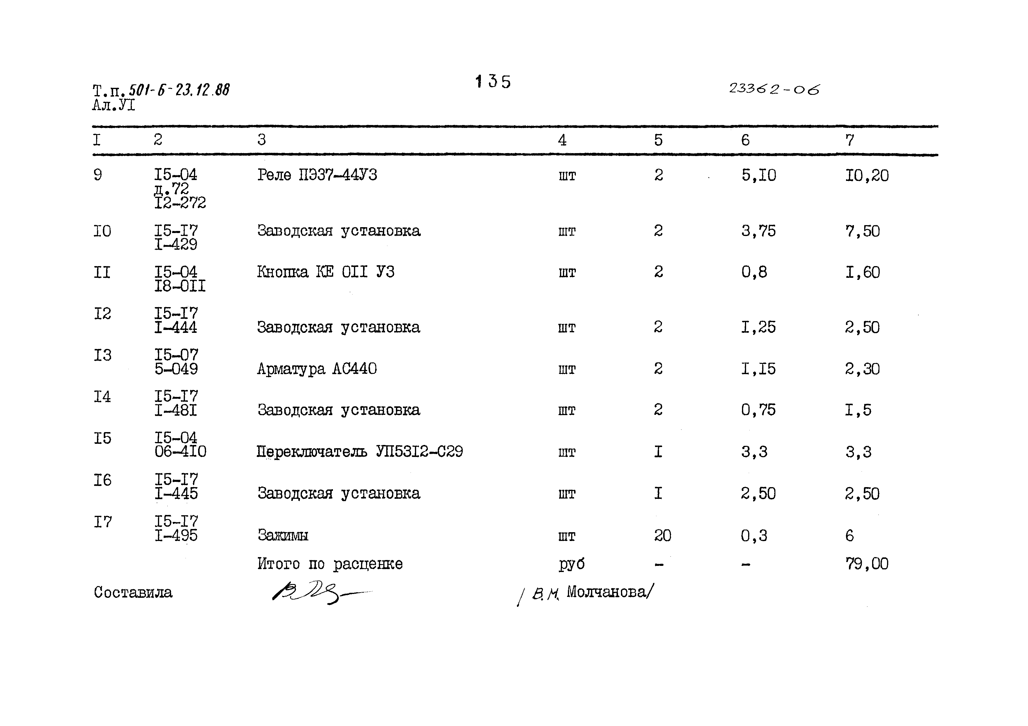Типовой проект 501-6-23.12.88