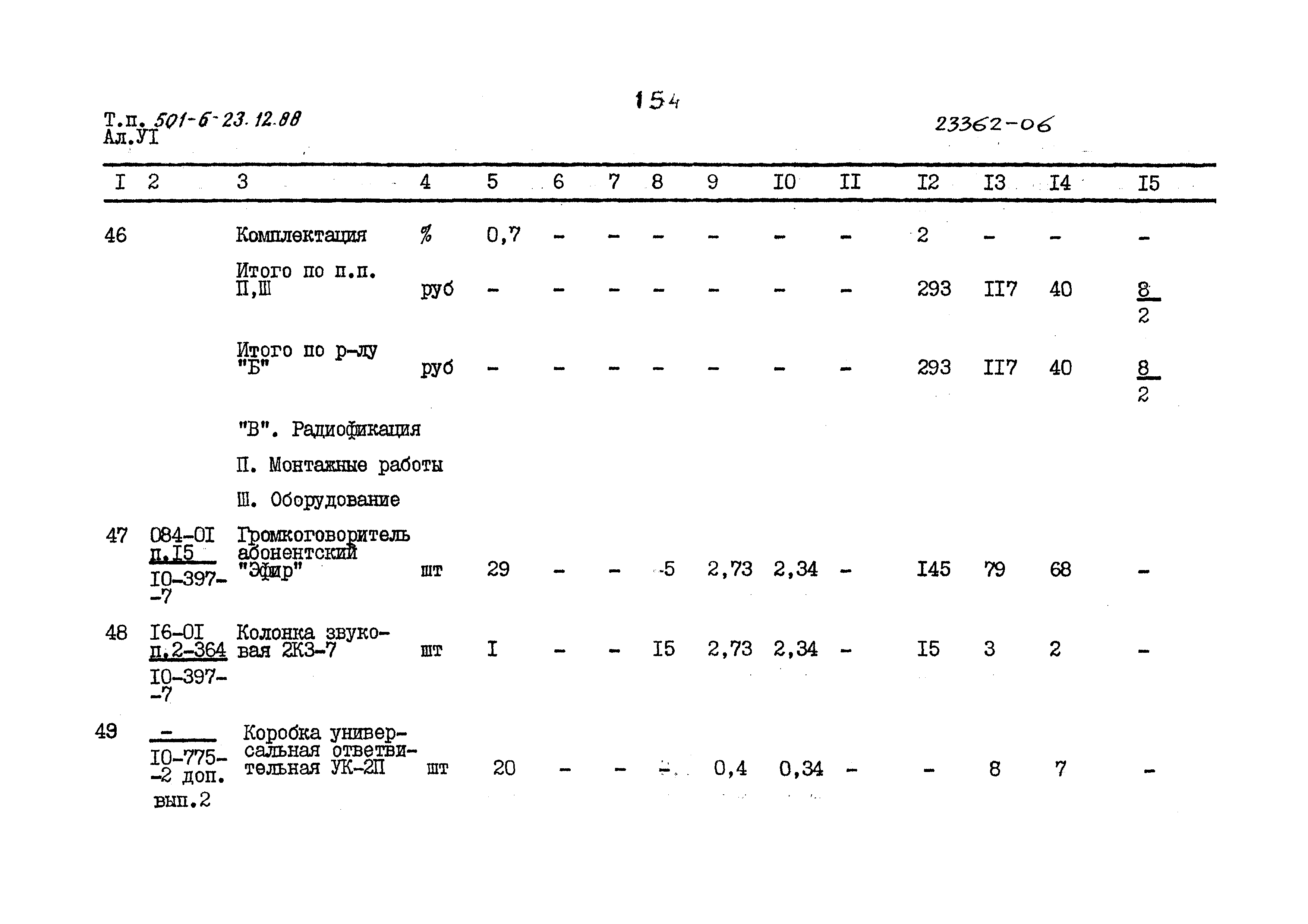 Типовой проект 501-6-23.12.88