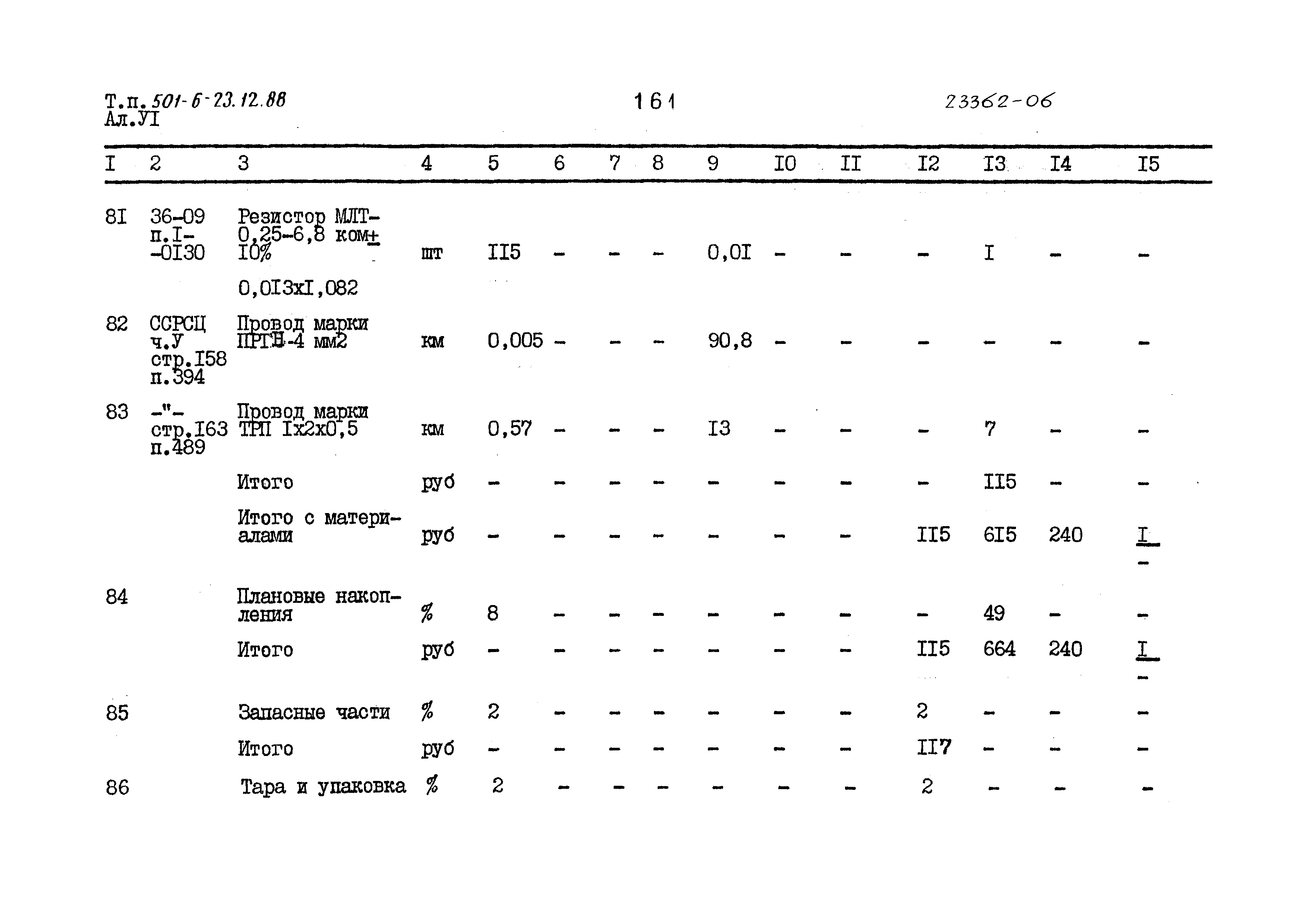 Типовой проект 501-6-23.12.88