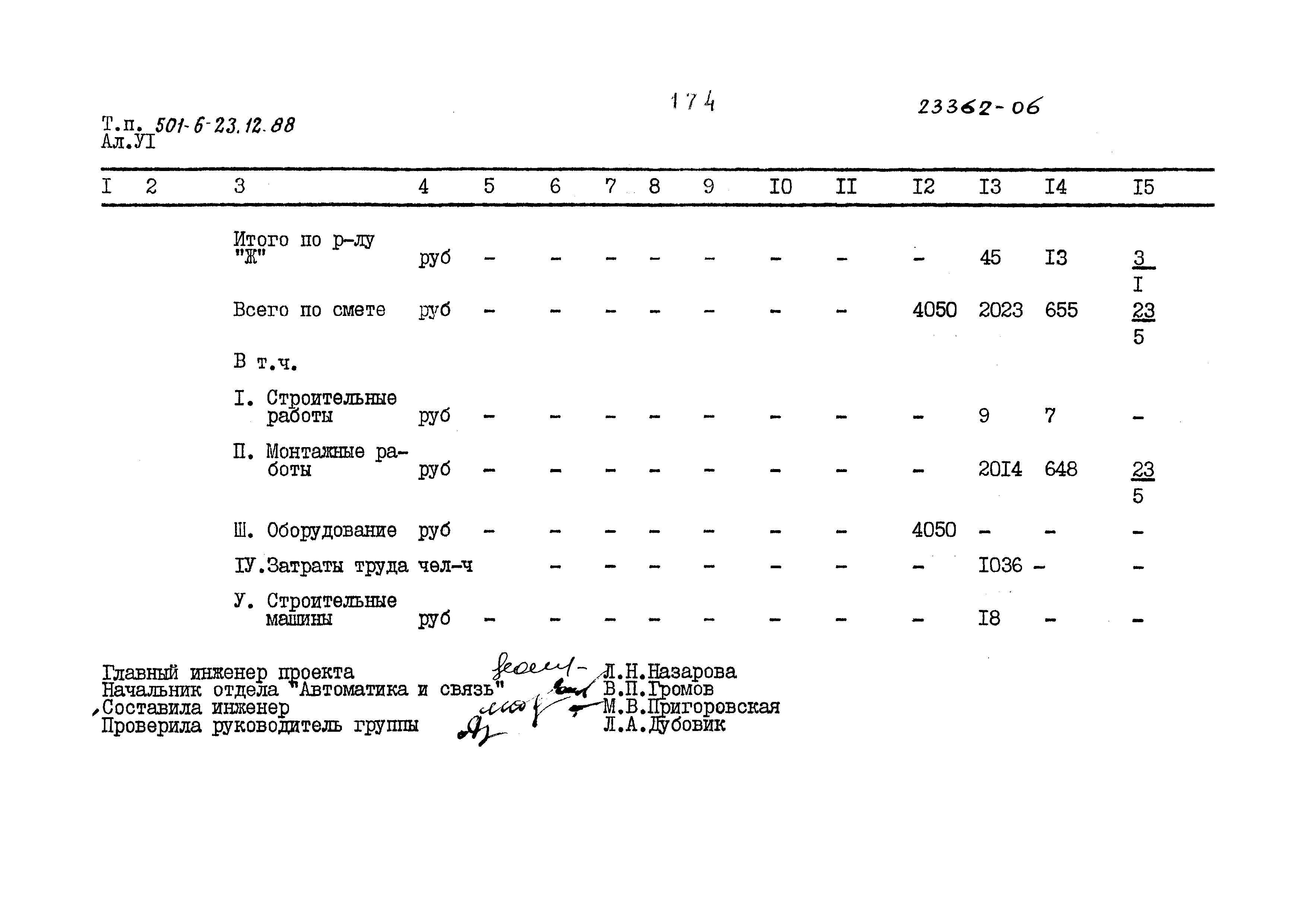 Типовой проект 501-6-23.12.88