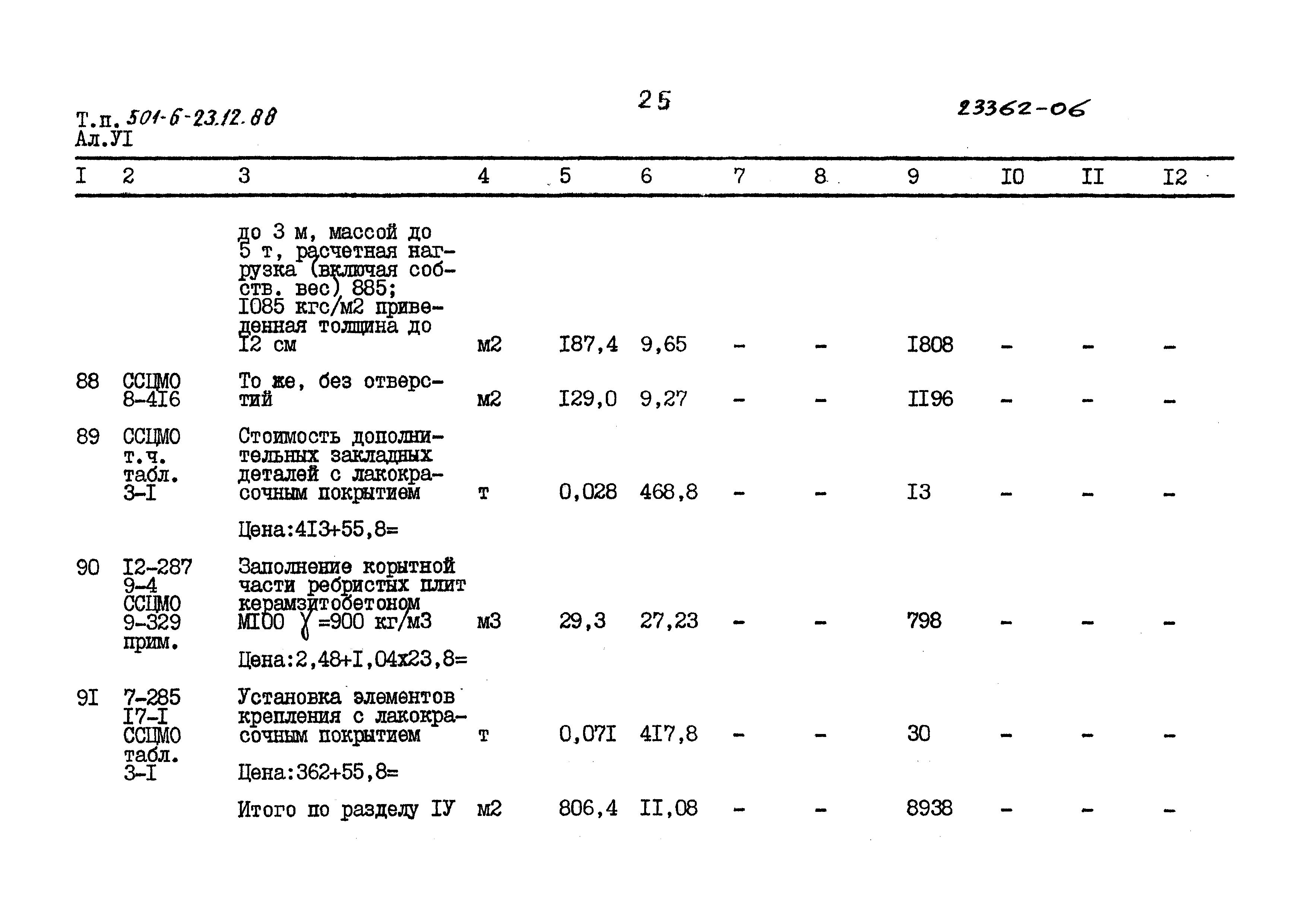 Типовой проект 501-6-23.12.88