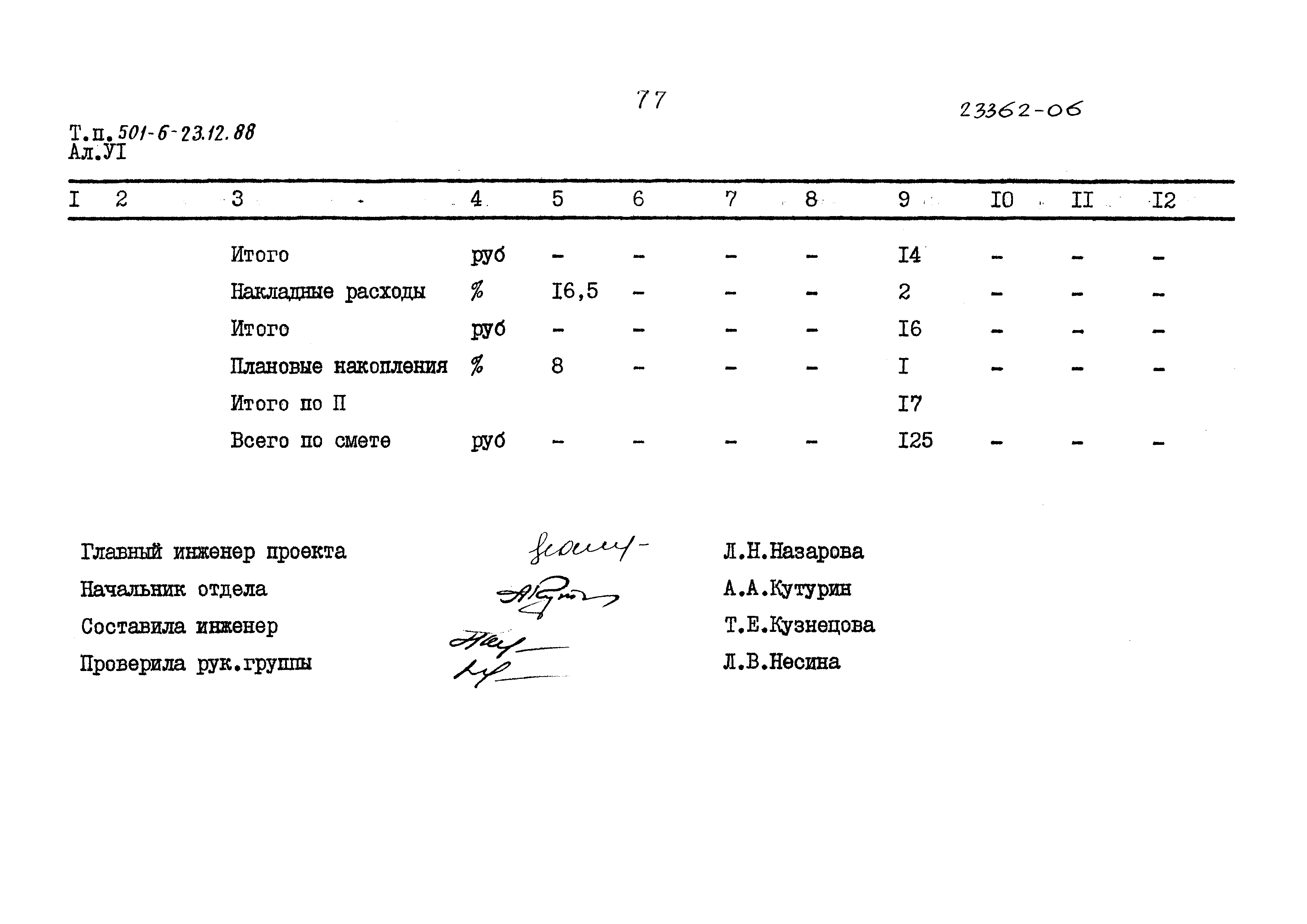 Типовой проект 501-6-23.12.88