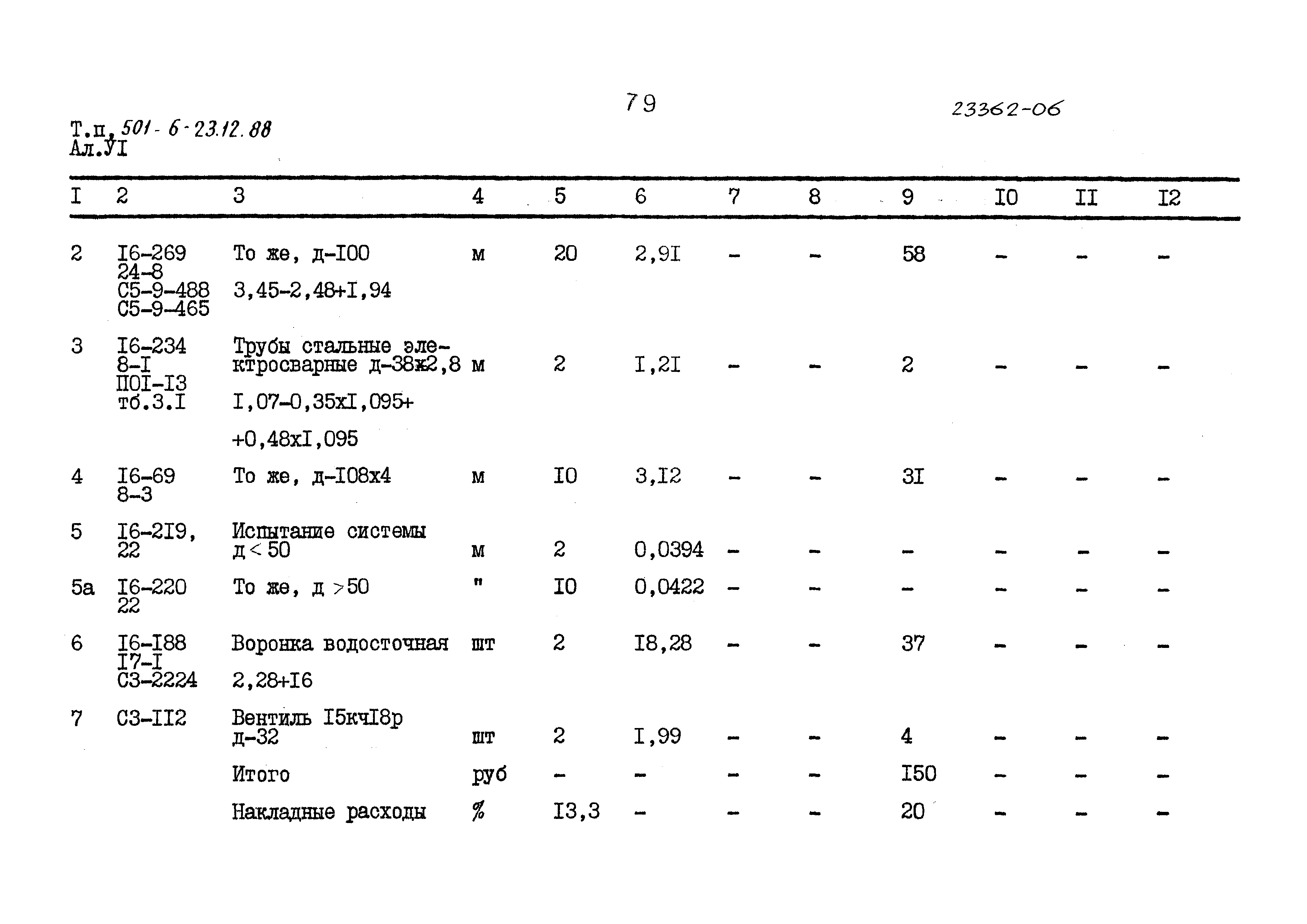 Типовой проект 501-6-23.12.88