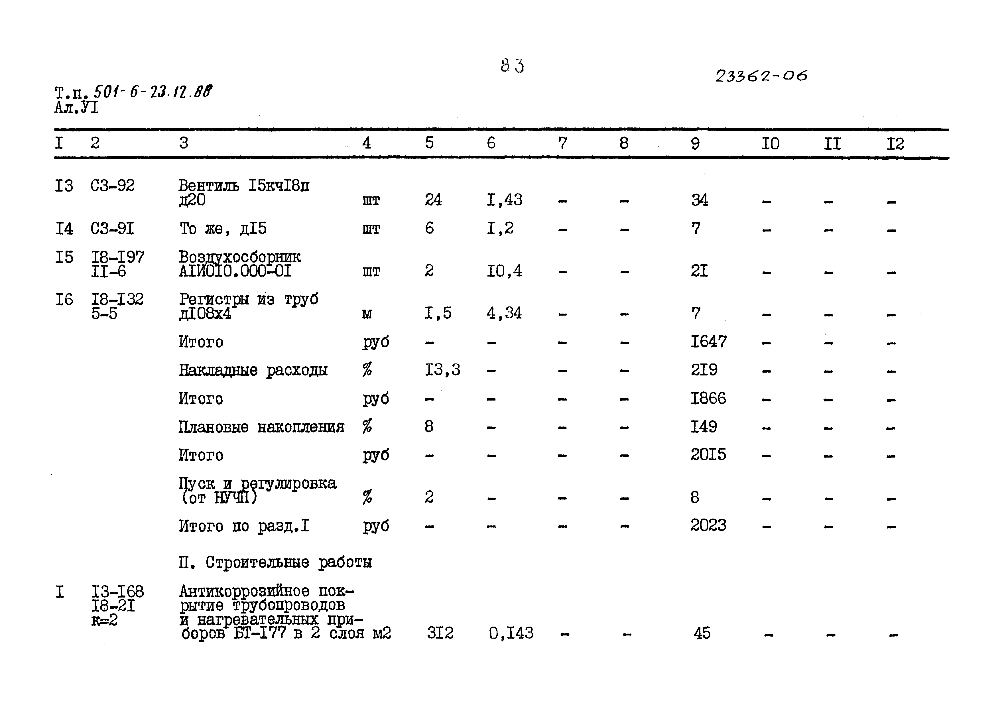 Типовой проект 501-6-23.12.88
