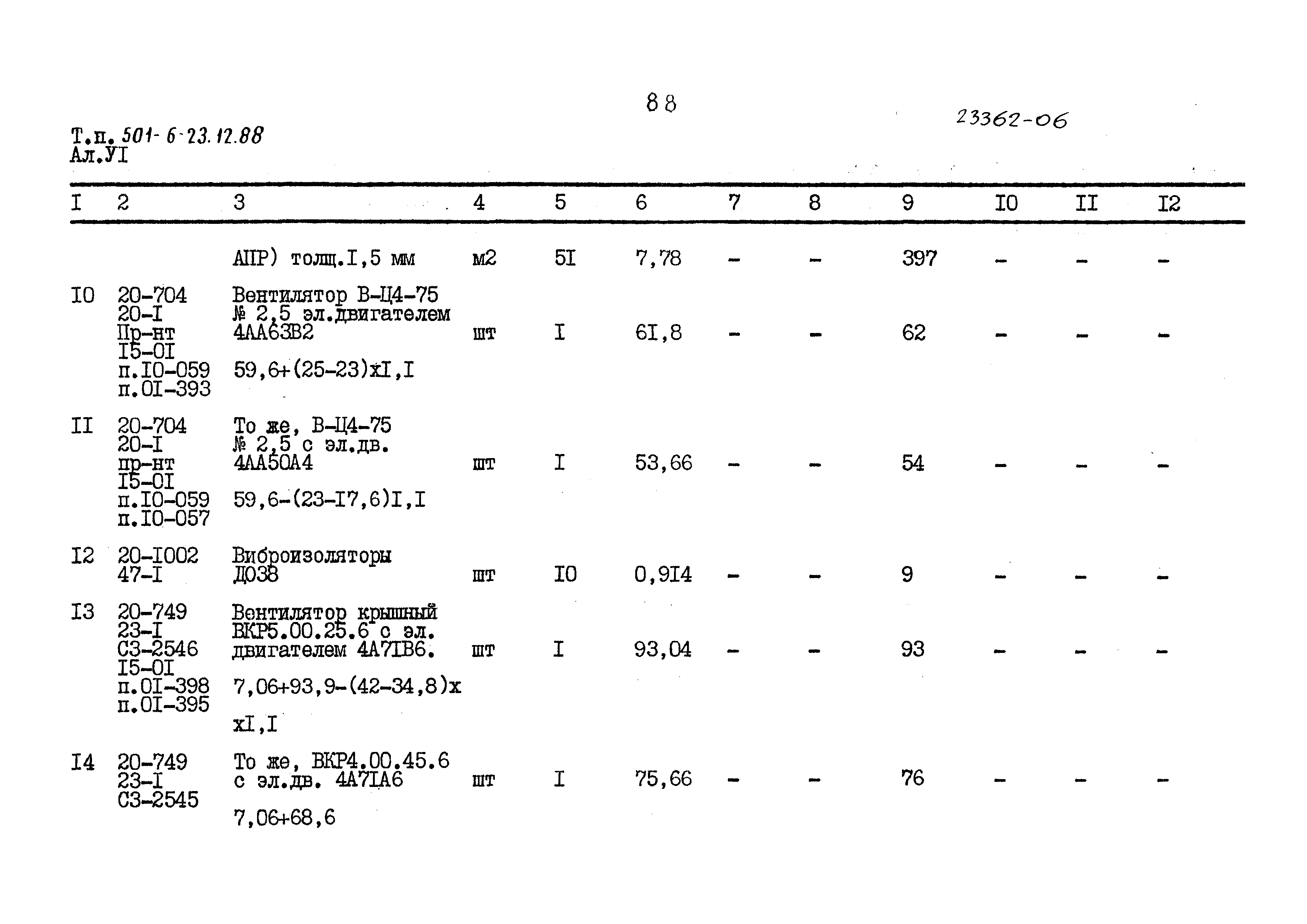 Типовой проект 501-6-23.12.88
