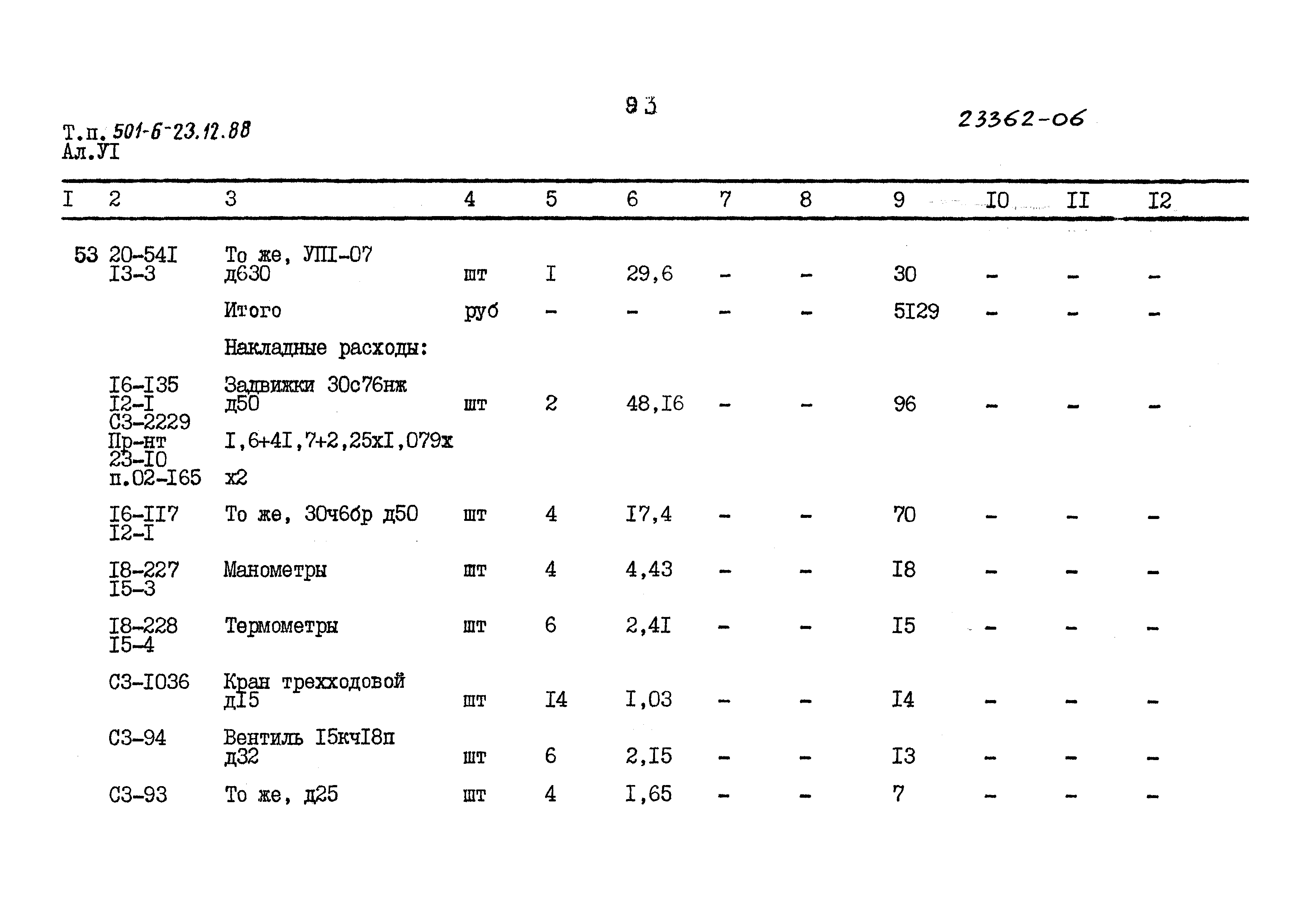 Типовой проект 501-6-23.12.88