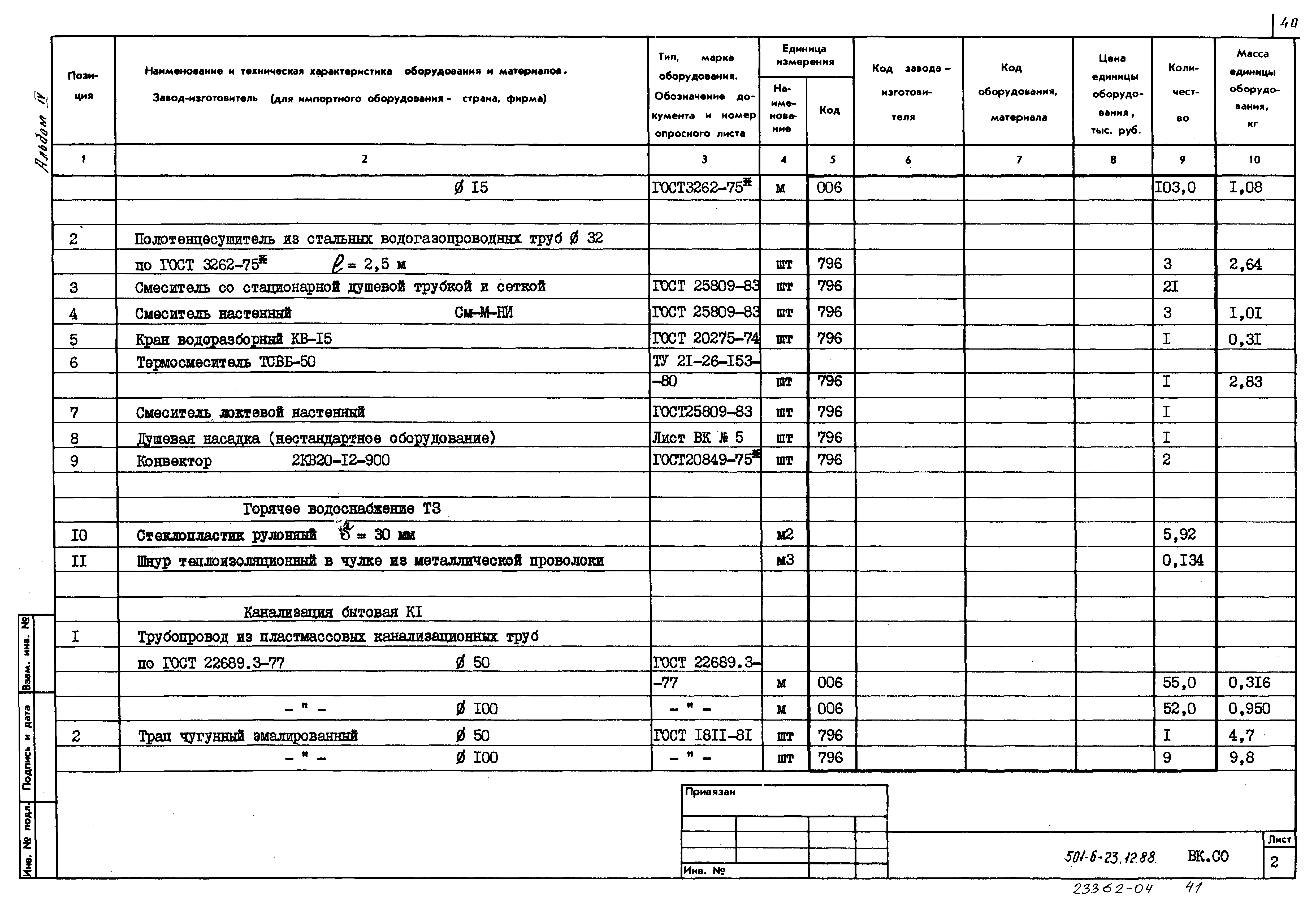 Типовой проект 501-6-23.12.88