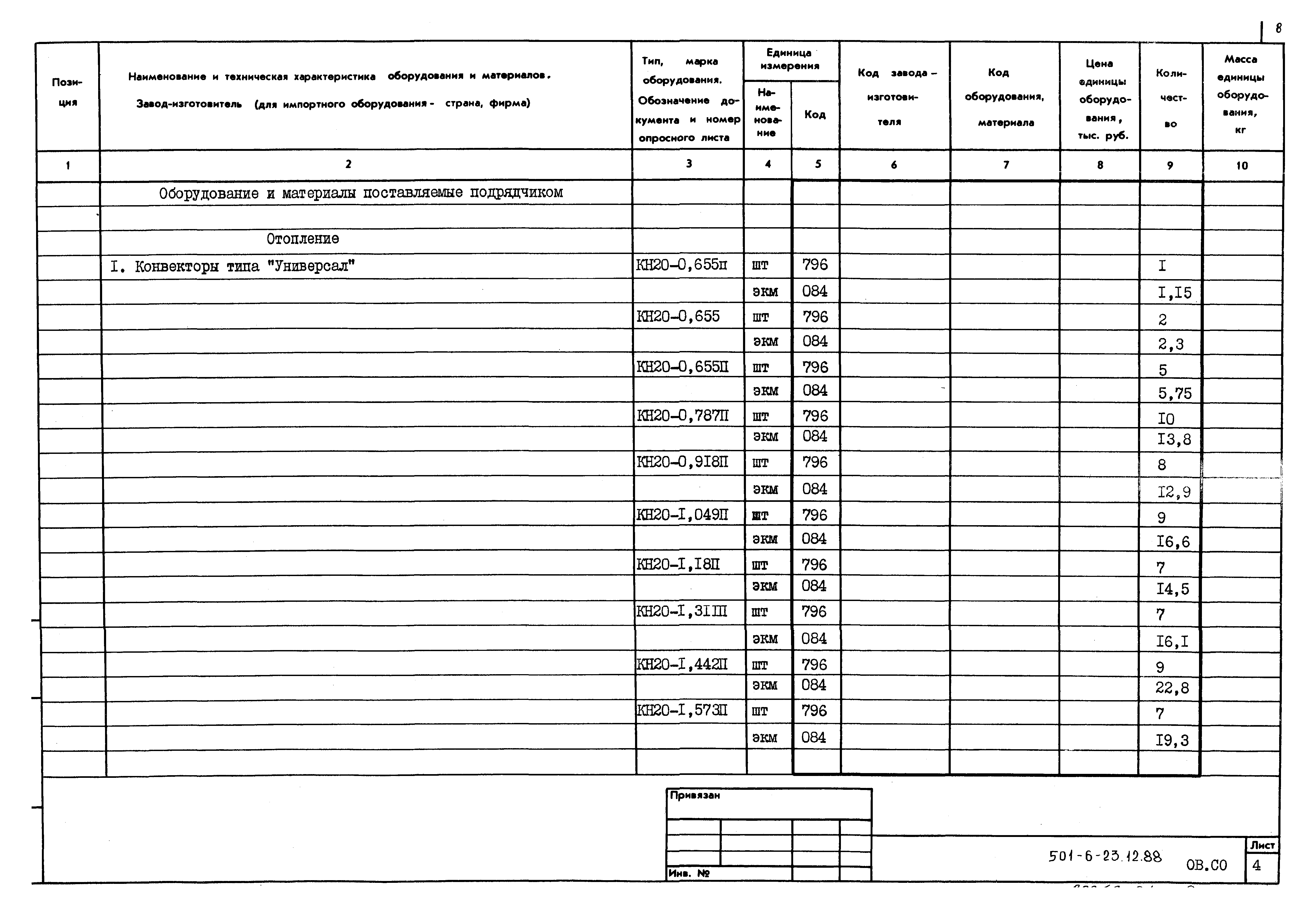 Типовой проект 501-6-23.12.88