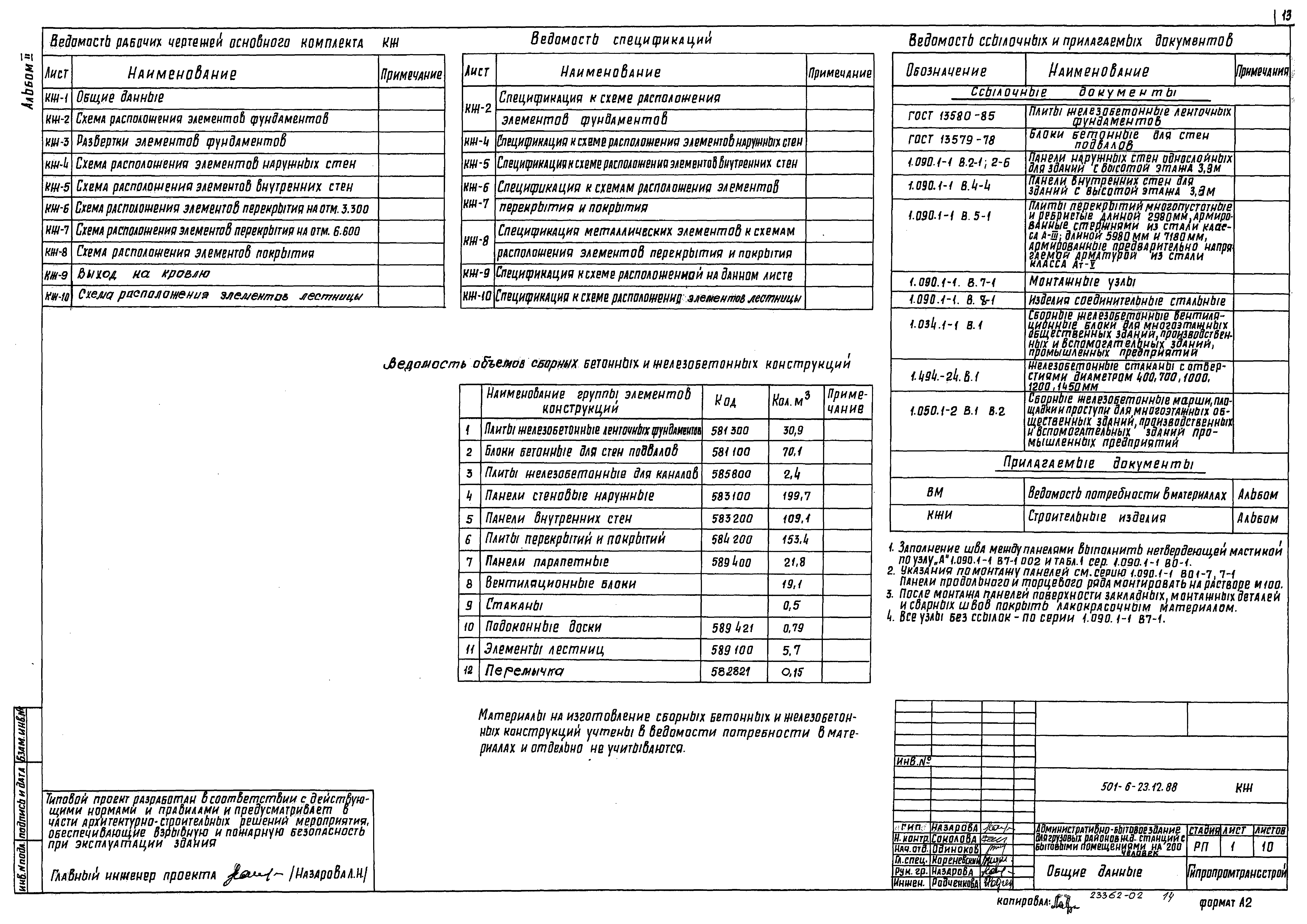 Типовой проект 501-6-23.12.88