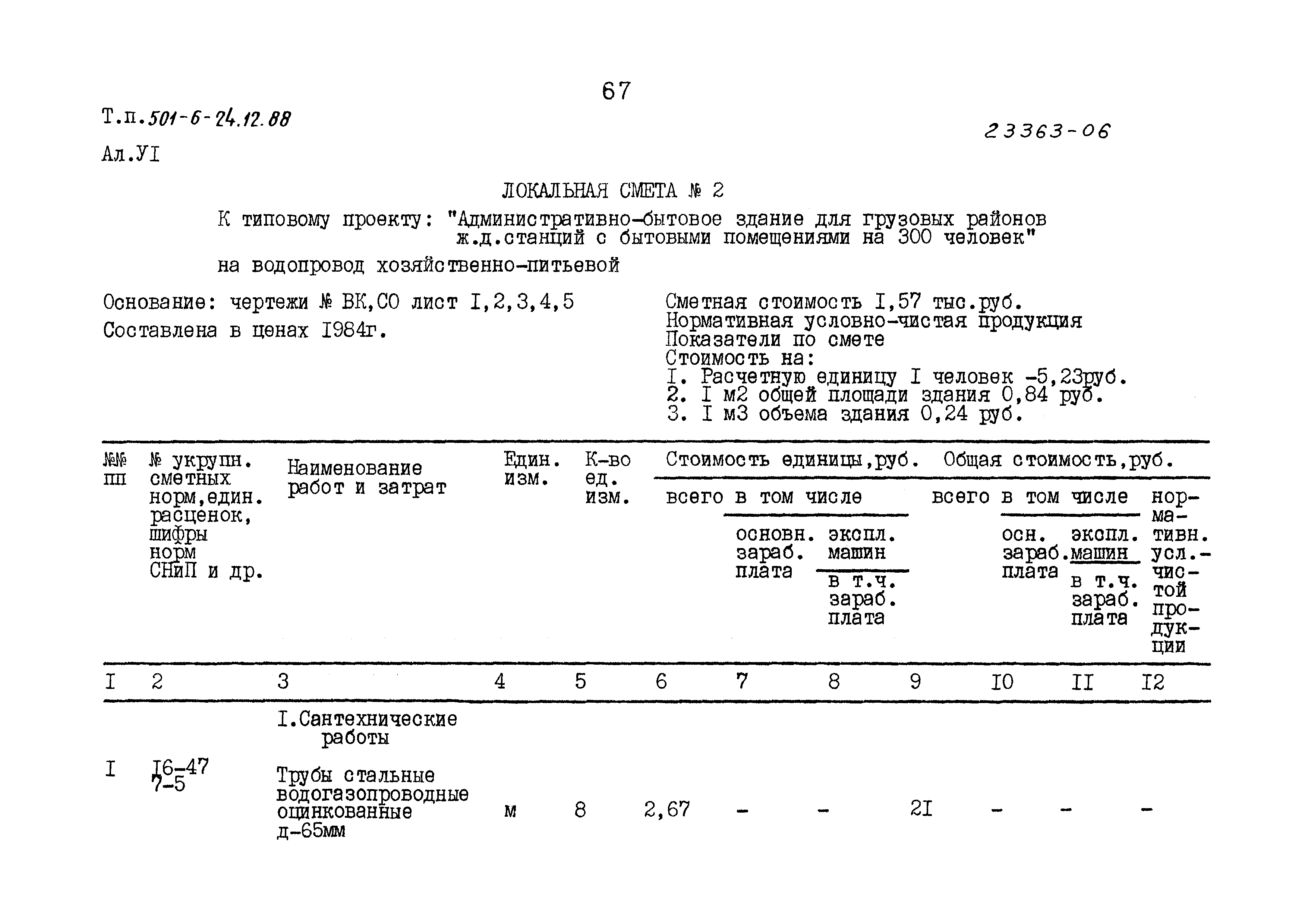 Типовой проект 501-6-24.12.88