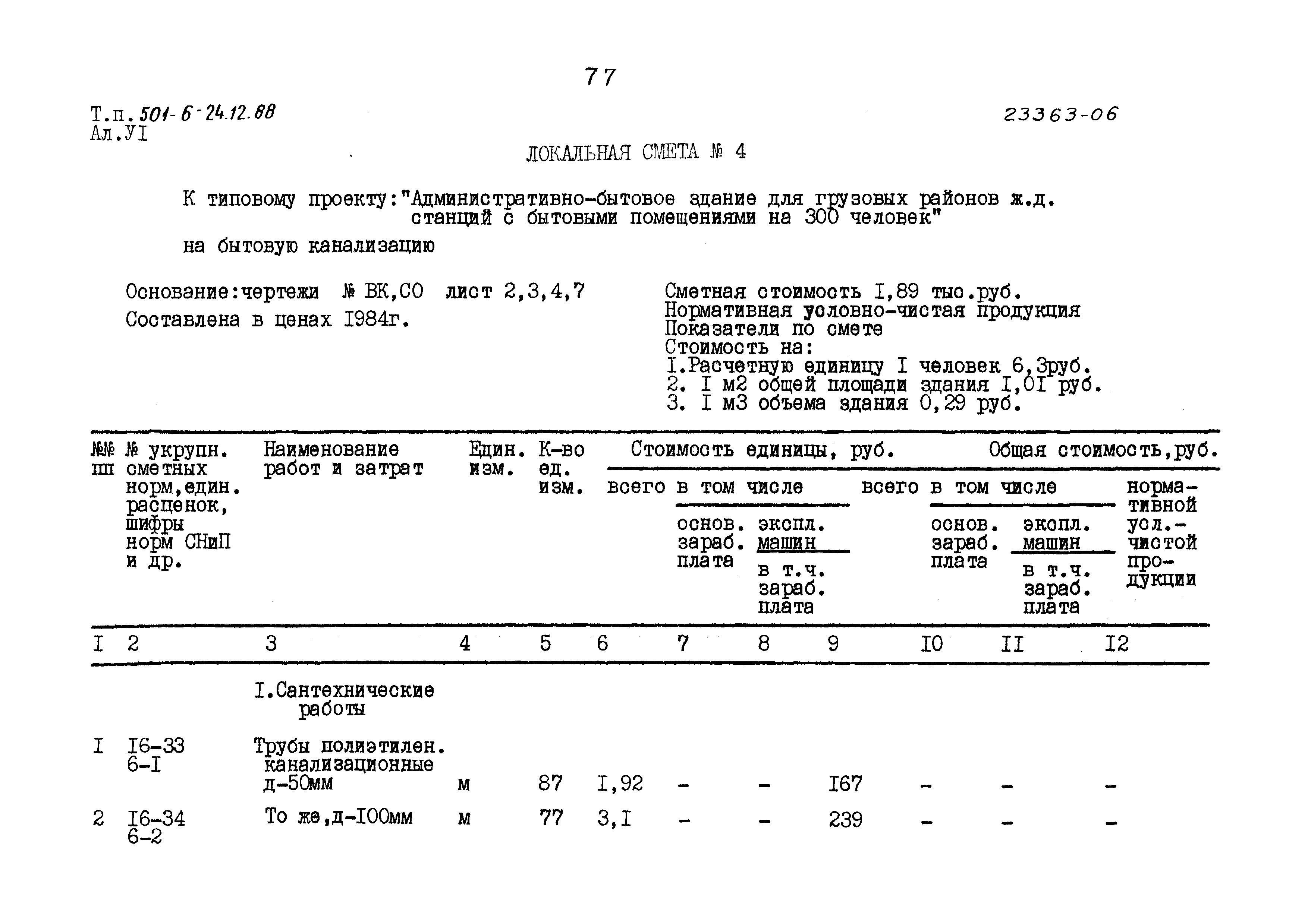 Типовой проект 501-6-24.12.88