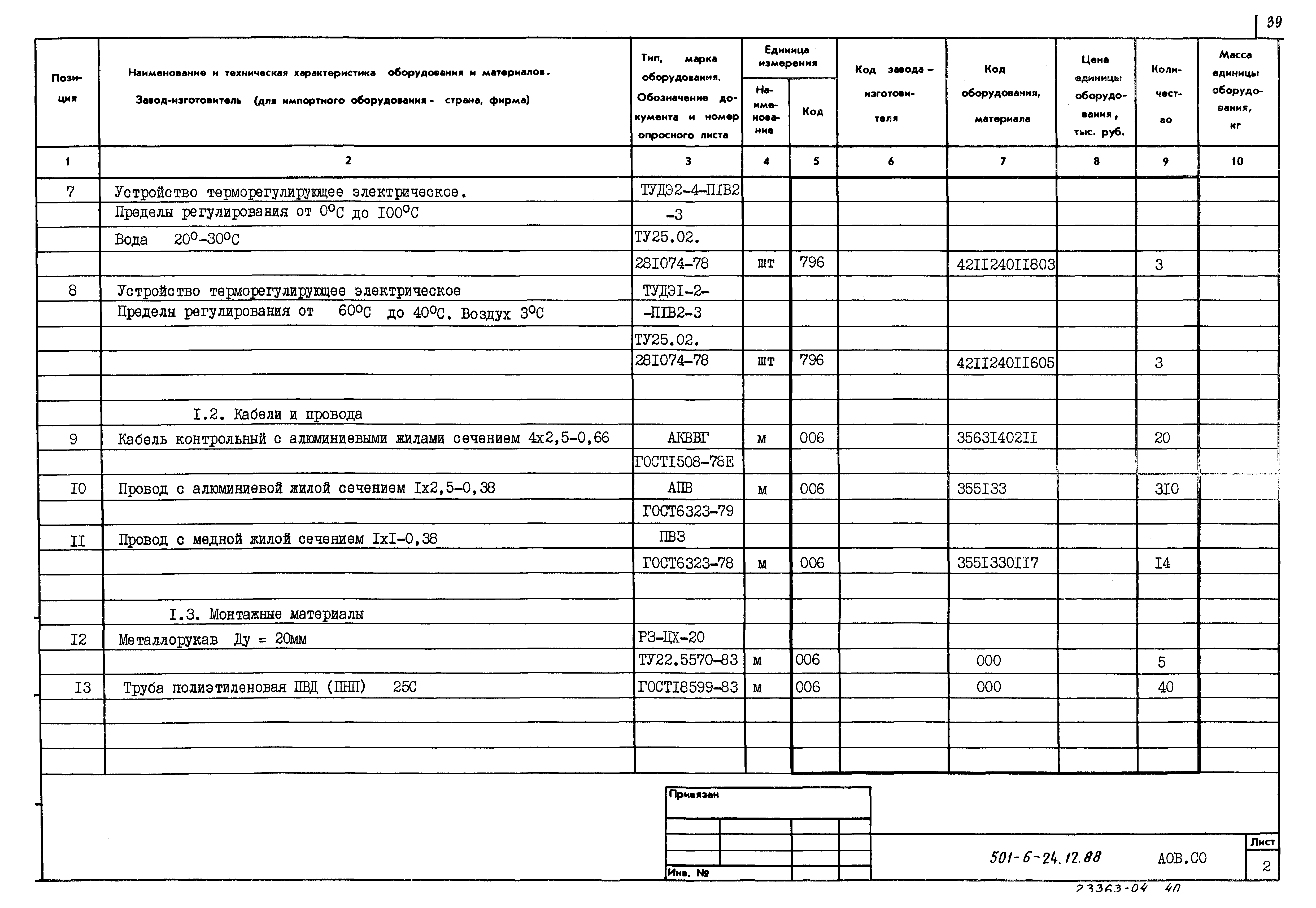 Типовой проект 501-6-24.12.88