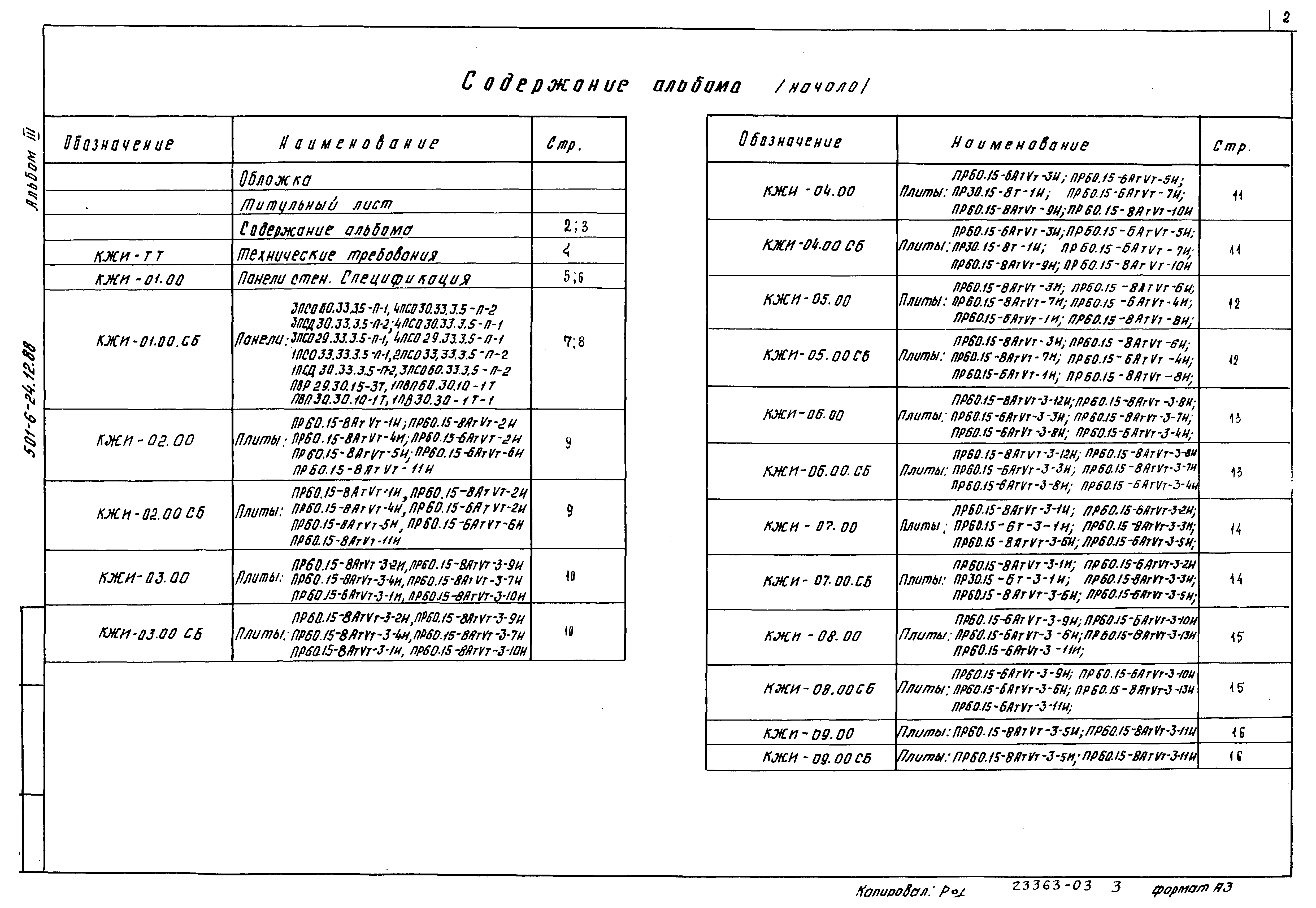 Типовой проект 501-6-24.12.88