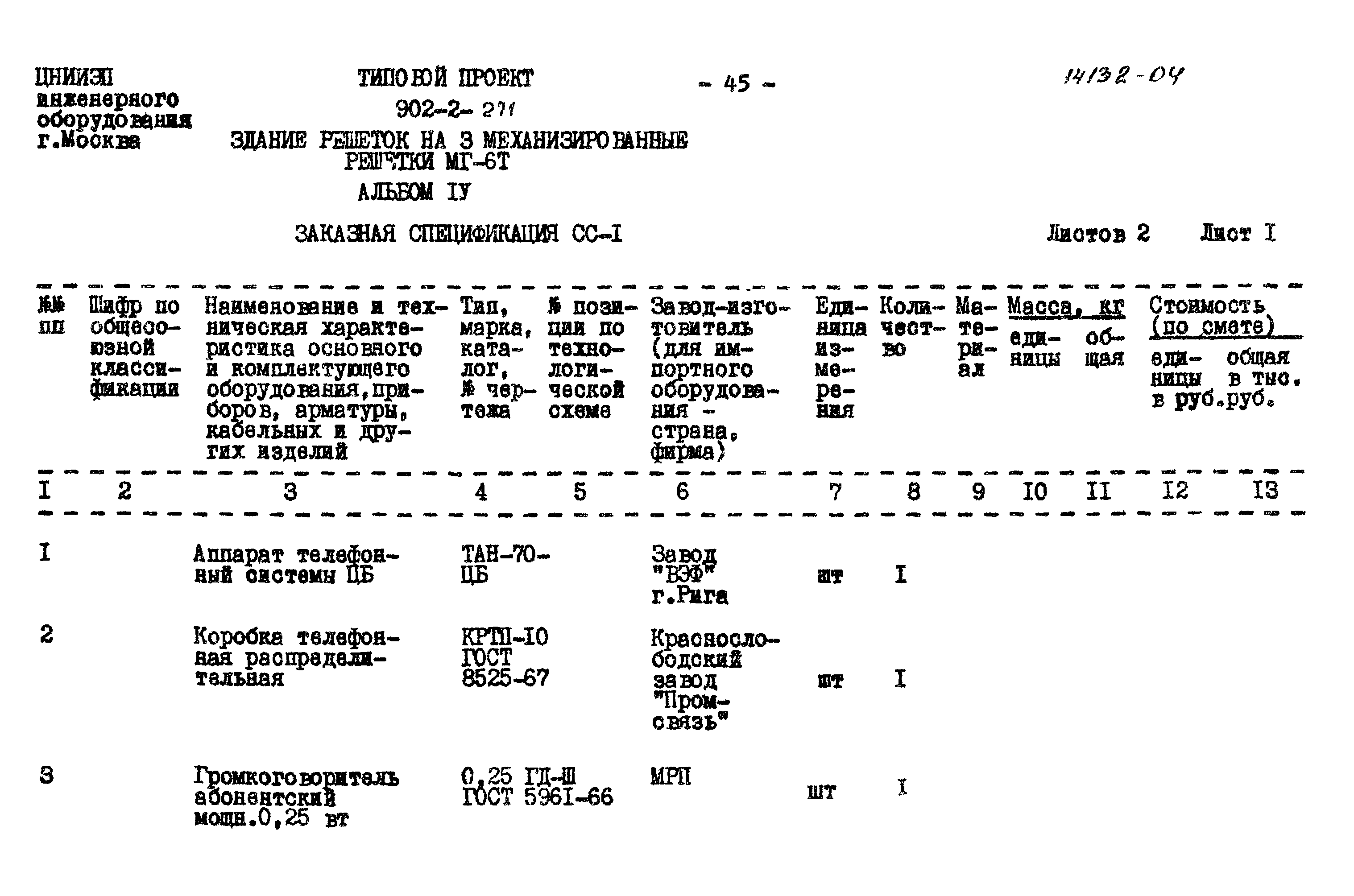 Типовой проект 902-2-271