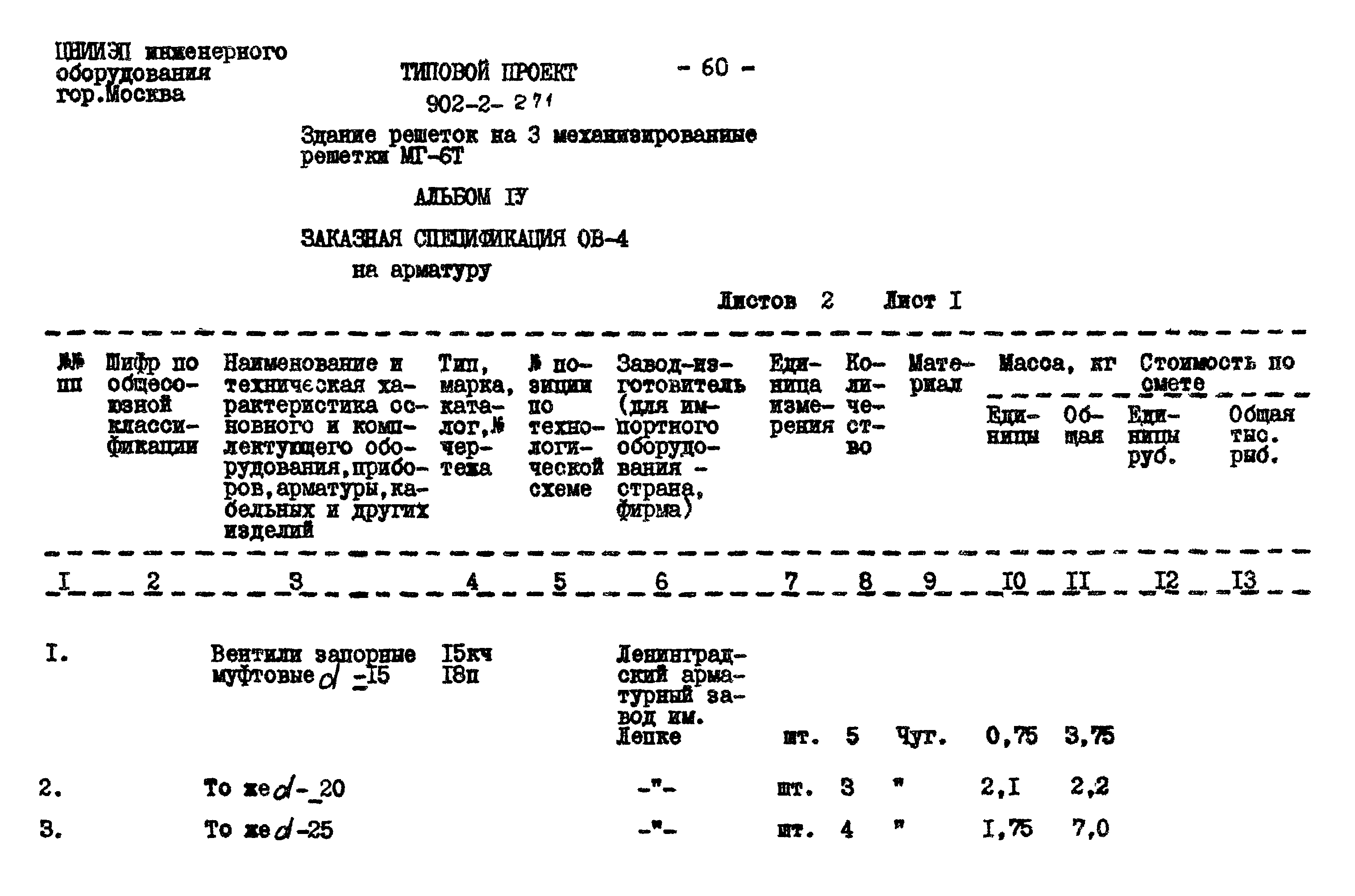Типовой проект 902-2-271
