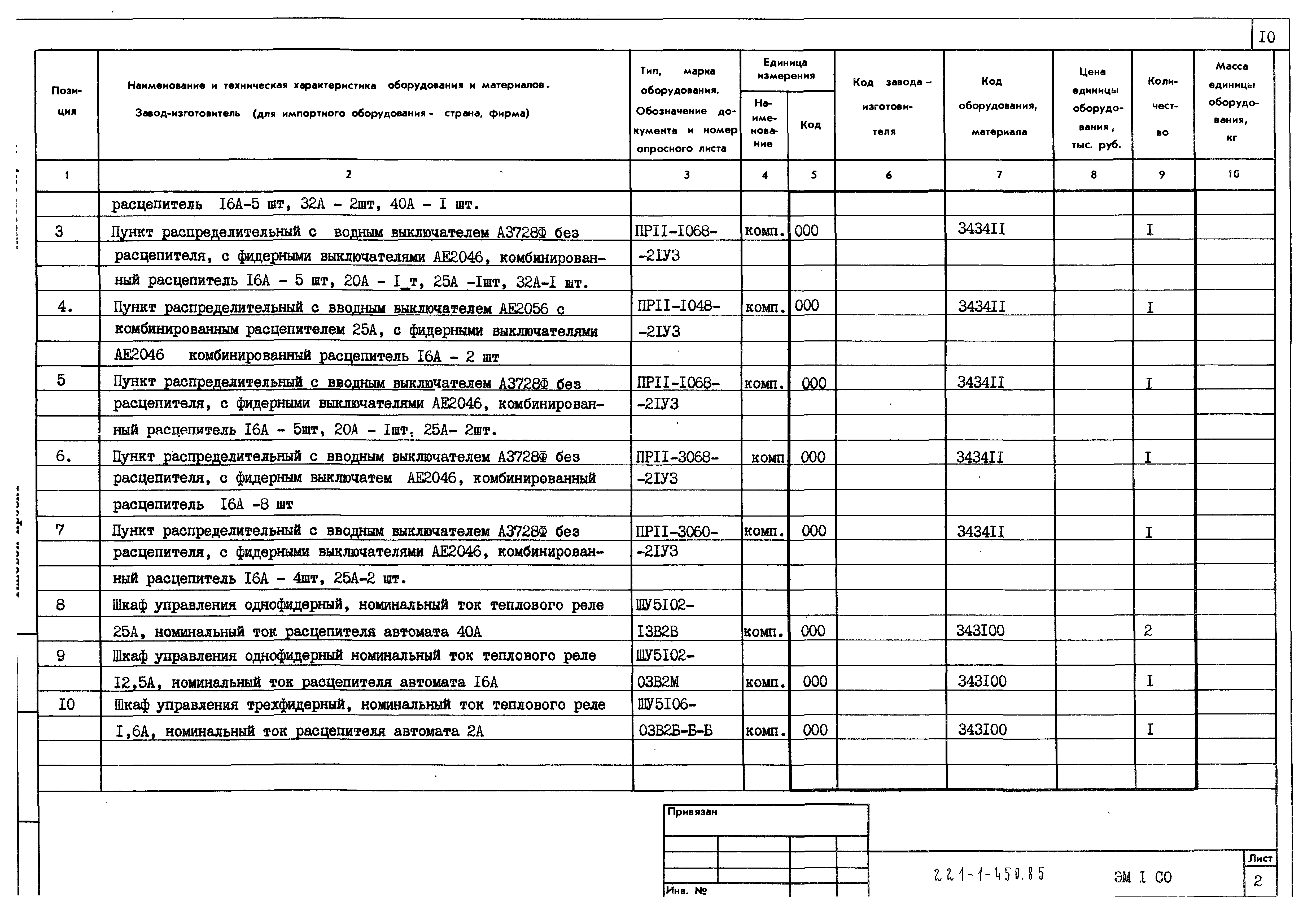 Типовой проект 221-1-450.85