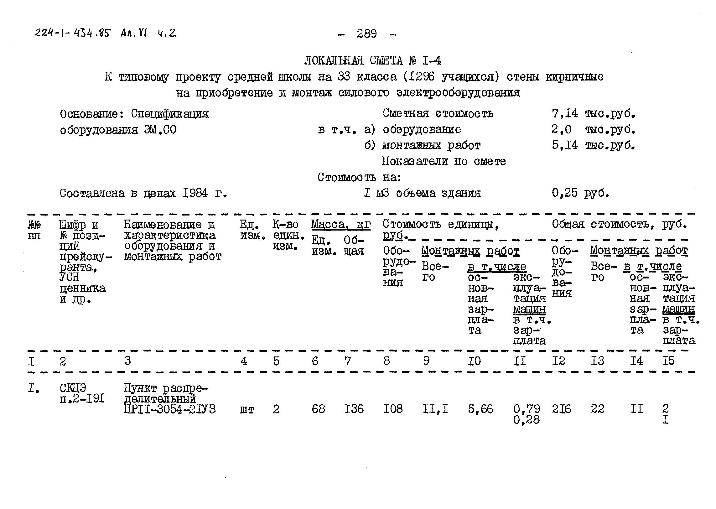 Типовой проект 224-1-434.85