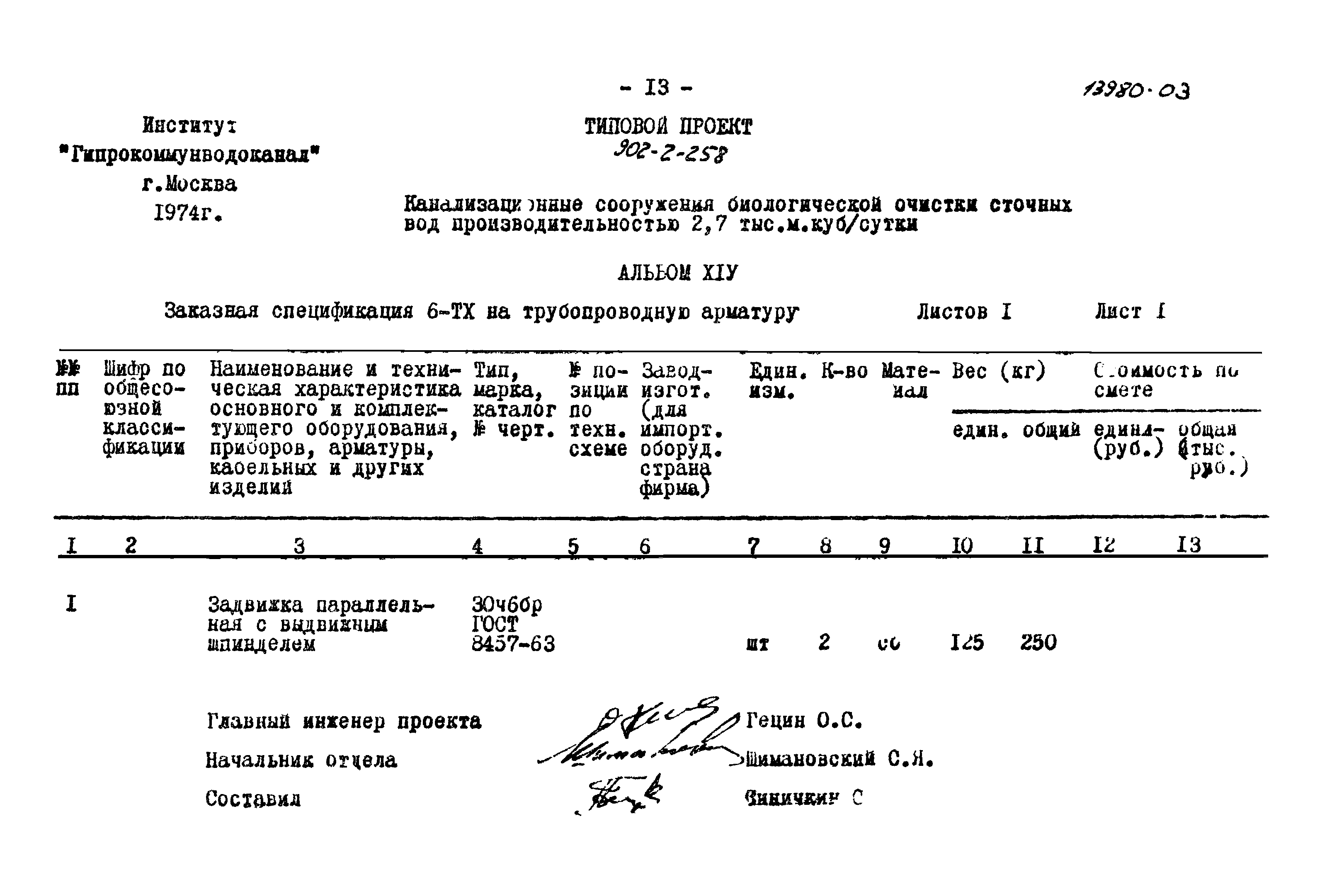 Типовой проект 902-2-258