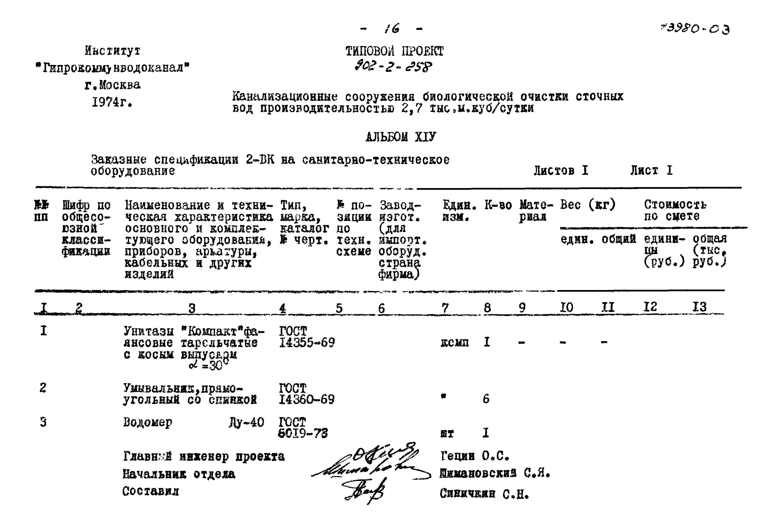 Типовой проект 902-2-258