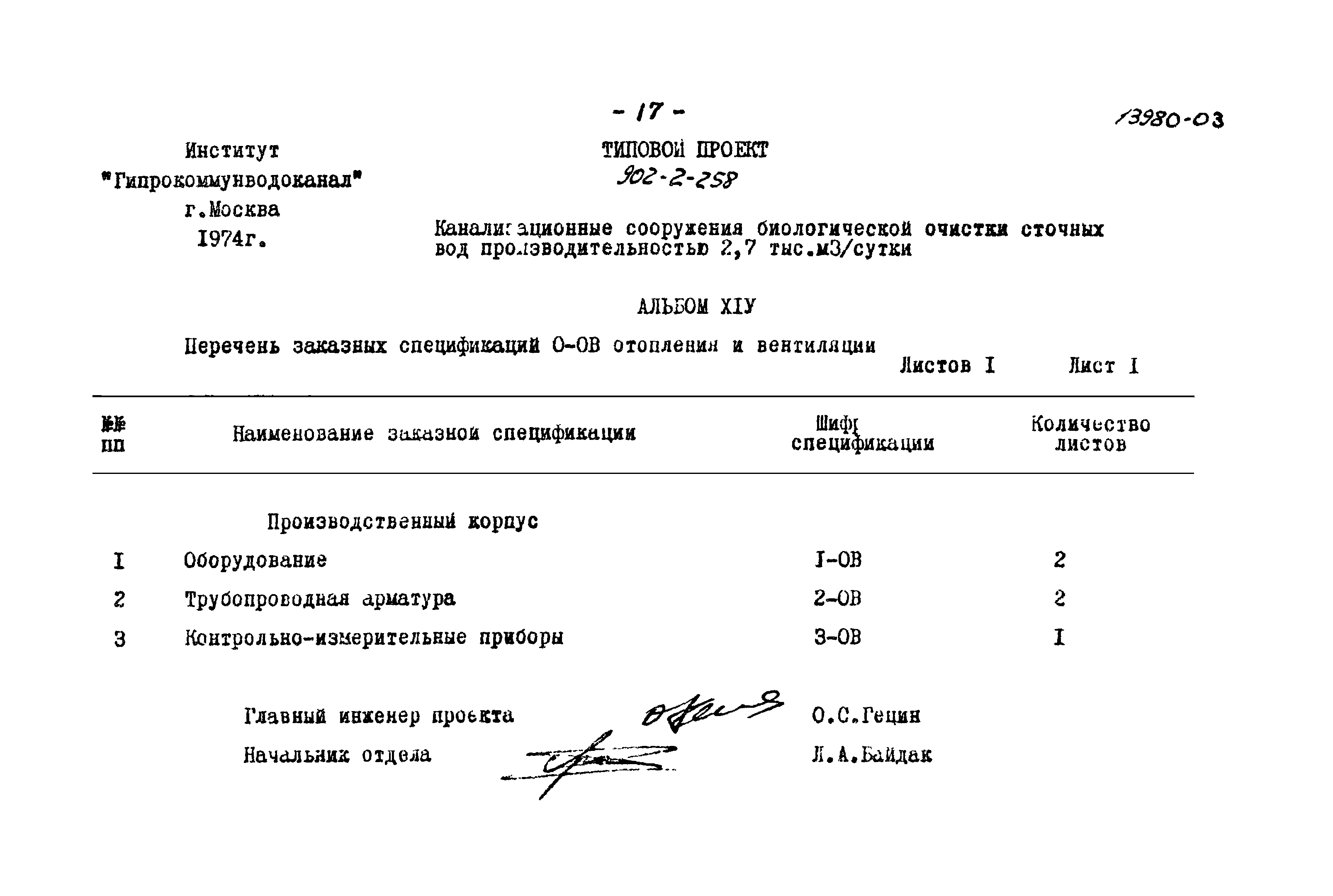 Типовой проект 902-2-258