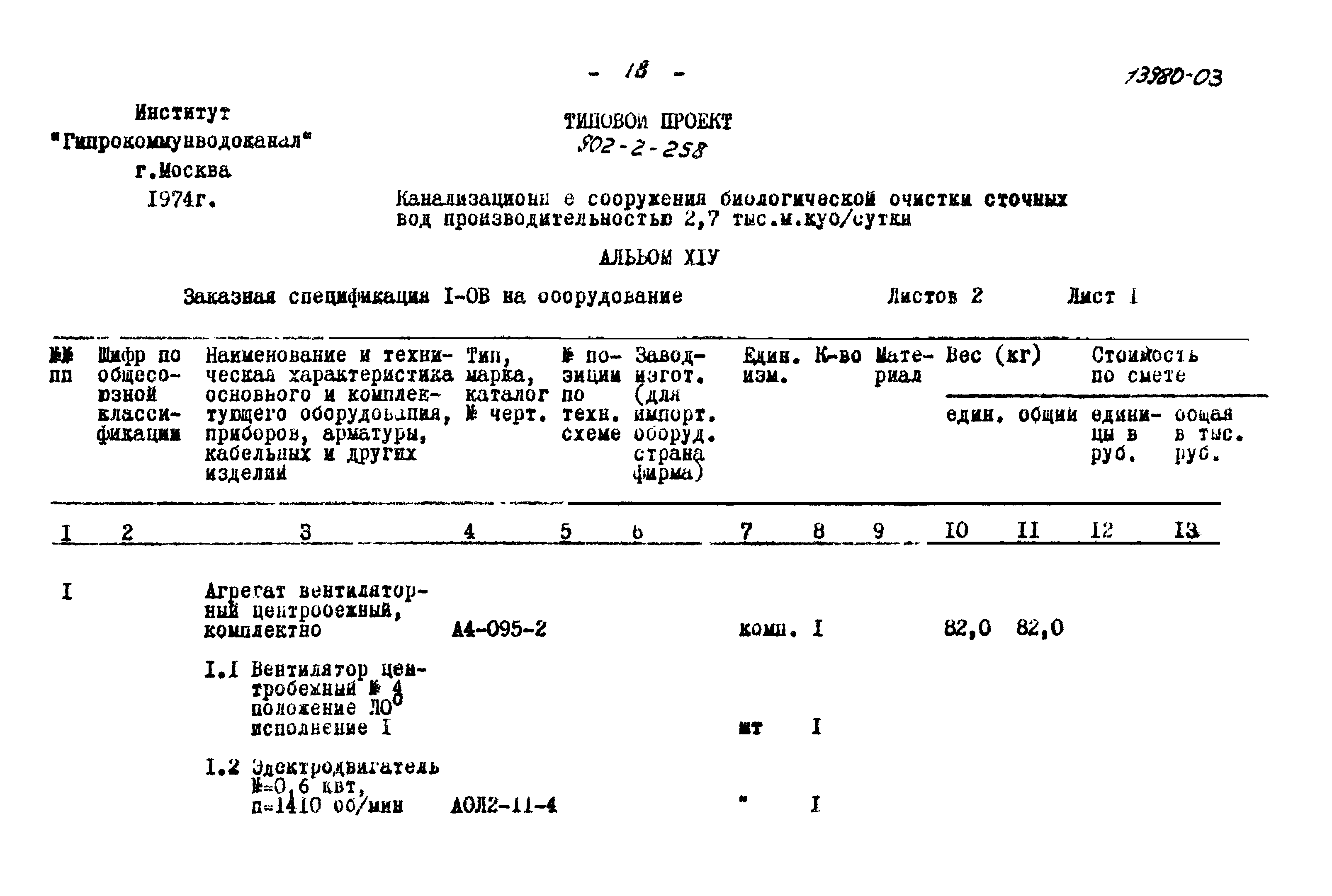 Типовой проект 902-2-258