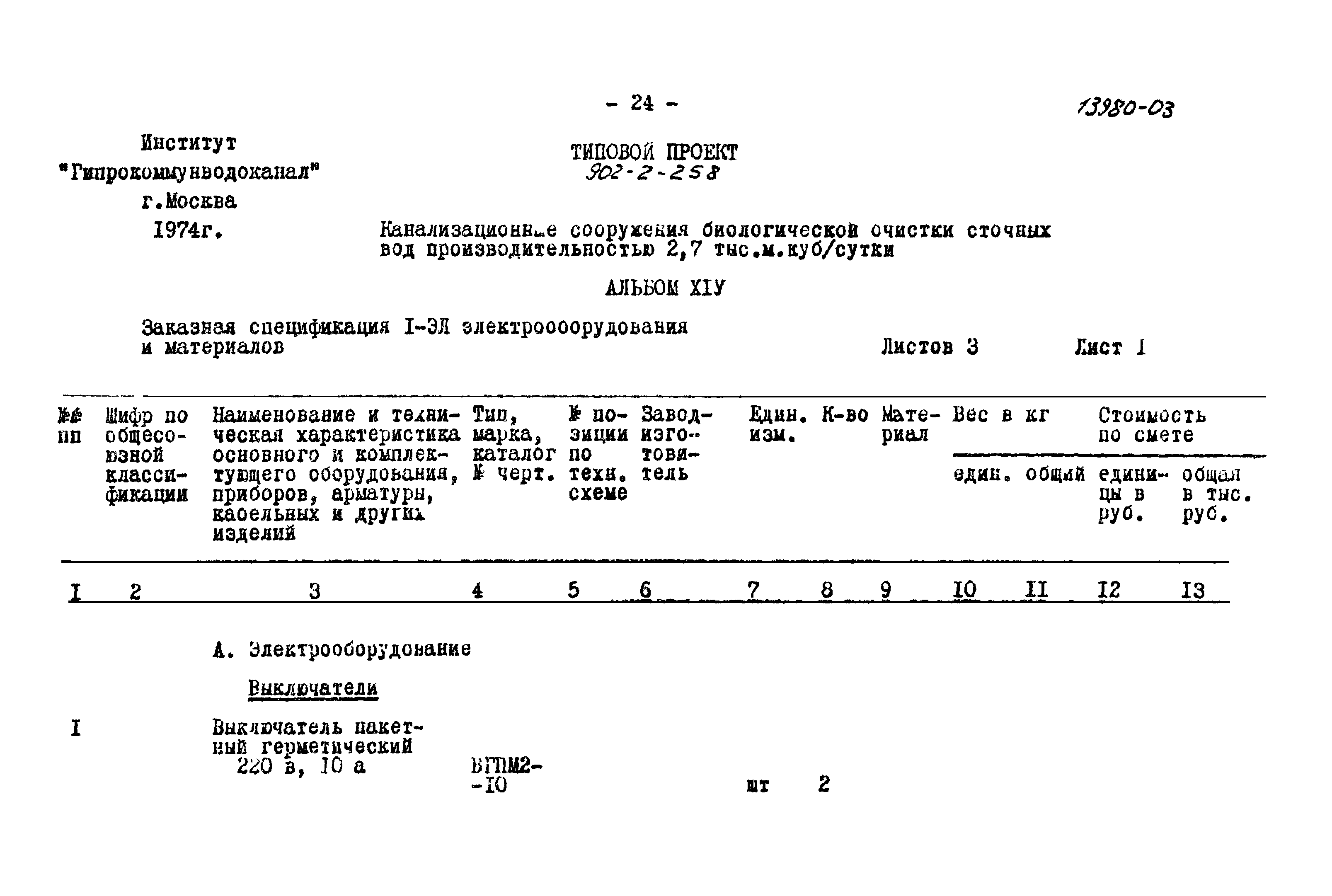 Типовой проект 902-2-258