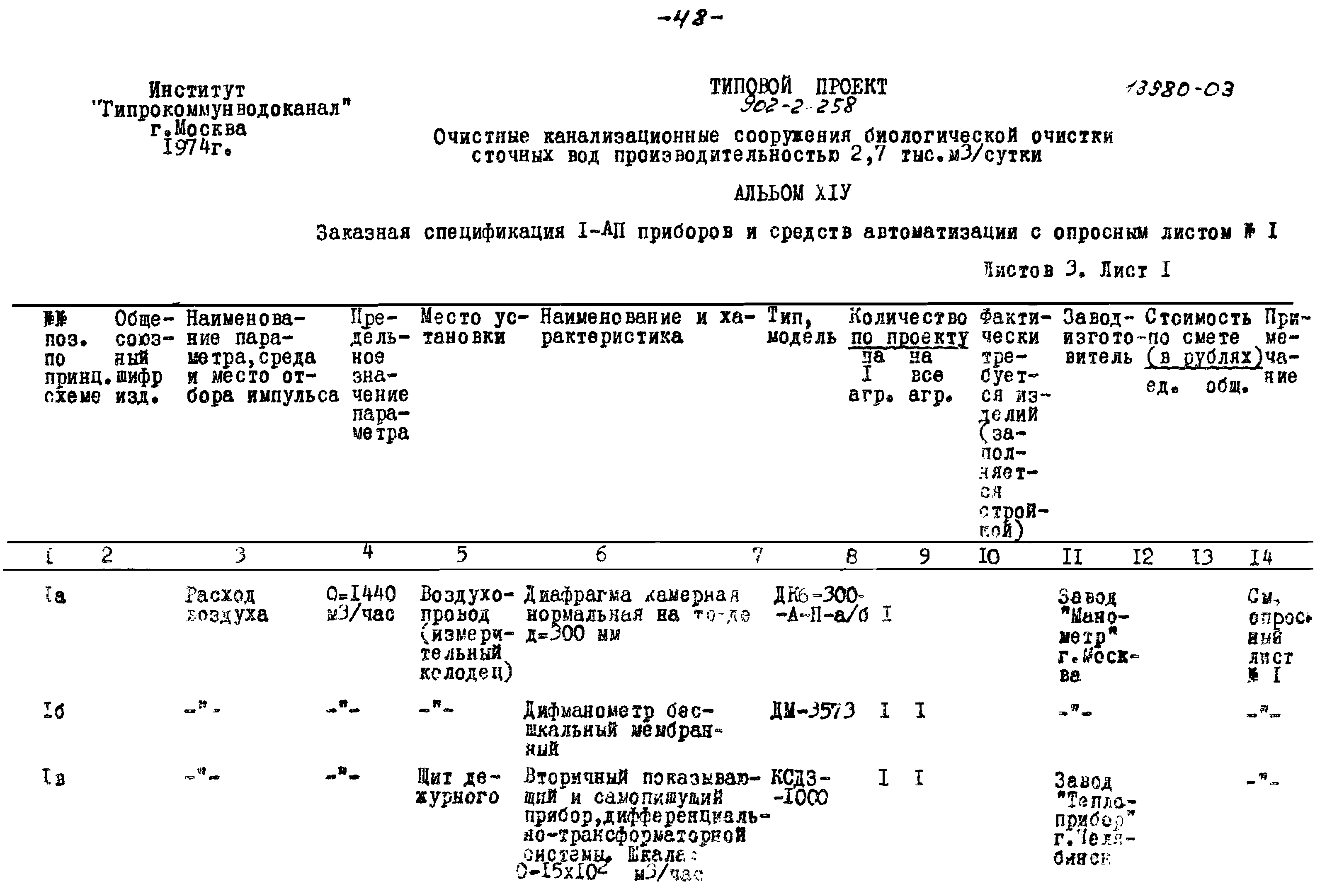 Типовой проект 902-2-258