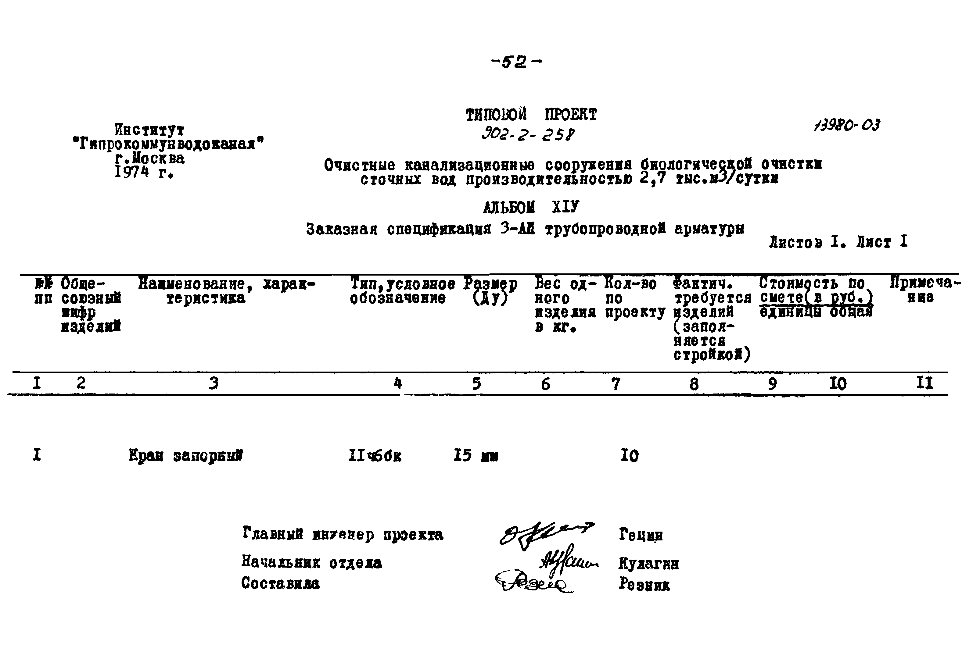 Типовой проект 902-2-258